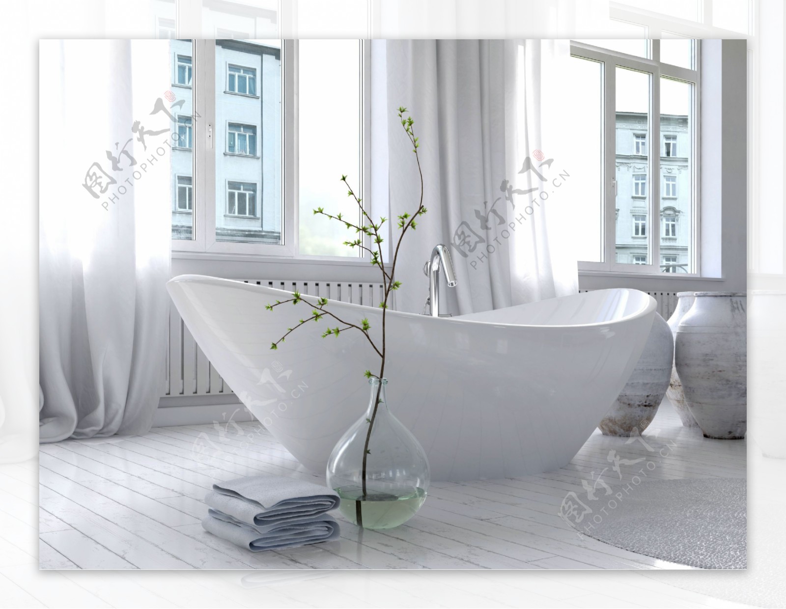 白色卫生间装饰设计图片