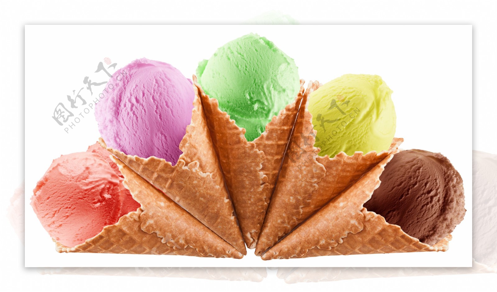 彩色冰激凌甜筒图片