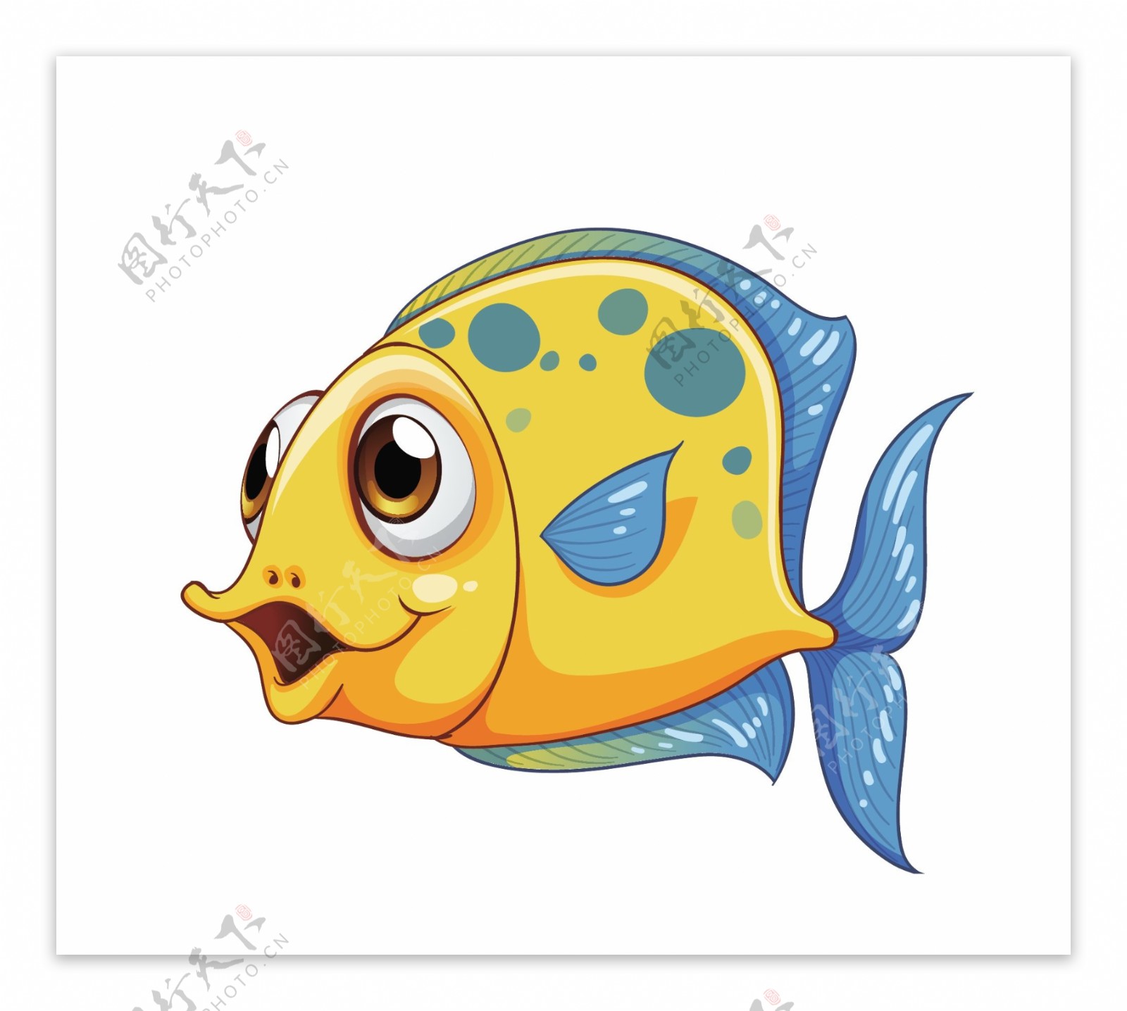 卡通海底鱼类EPS