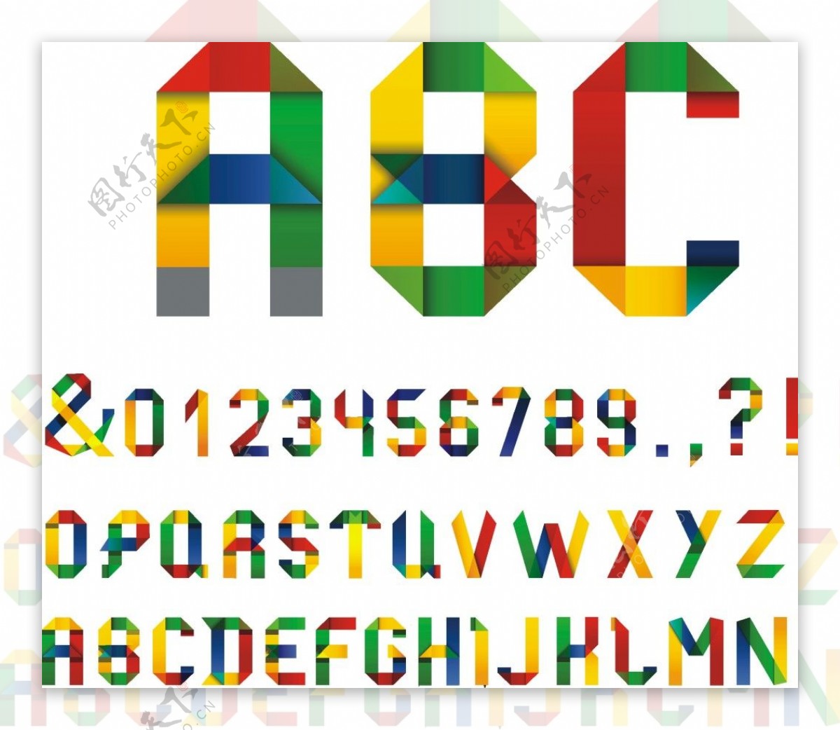 炫彩创意数字字母设计