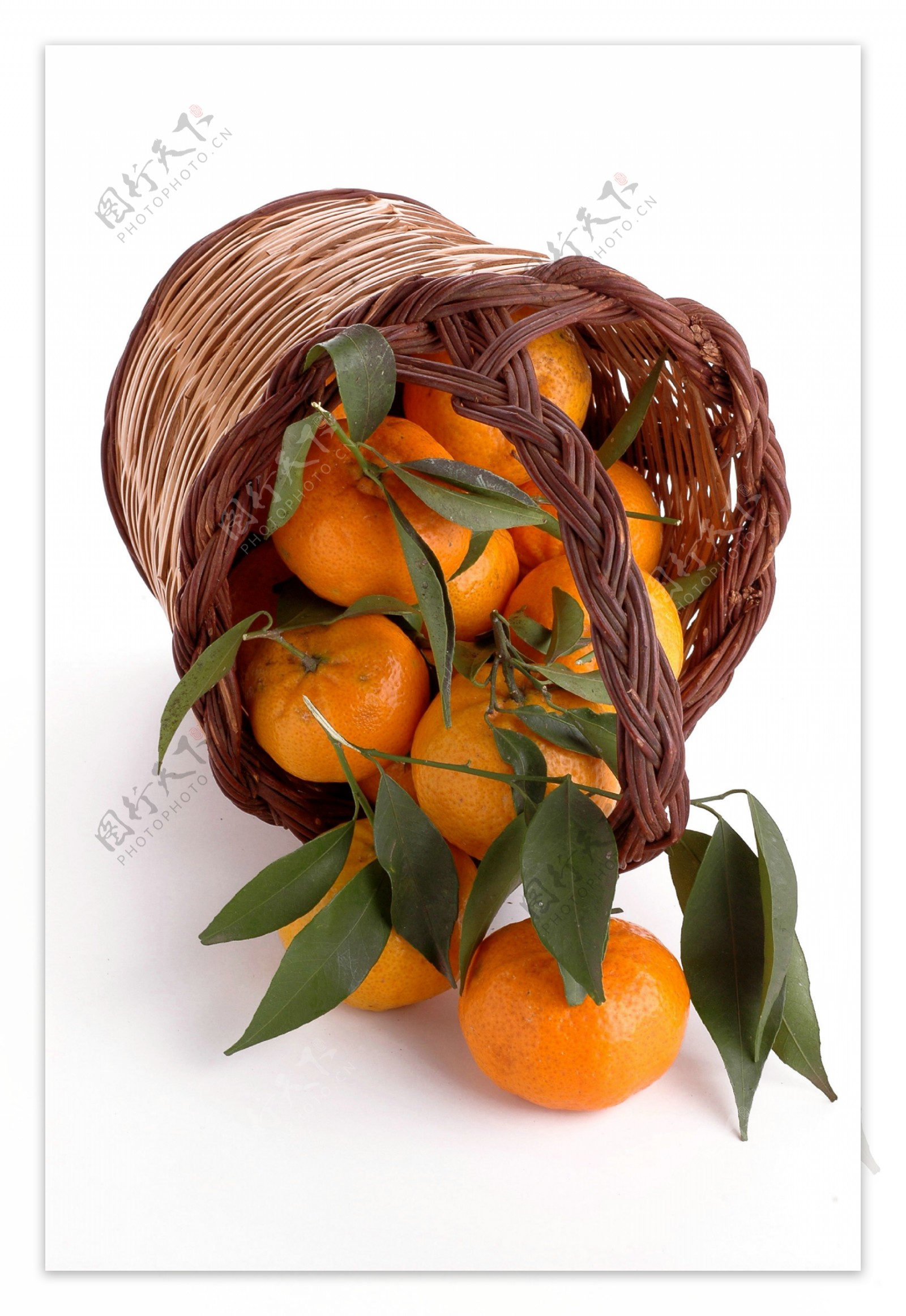 竹篮里的橘子图片