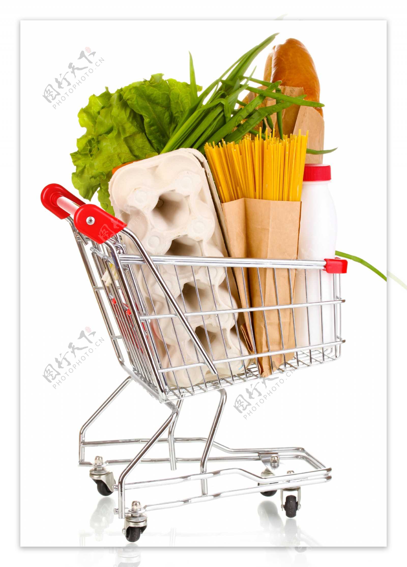 购物车与食品图片