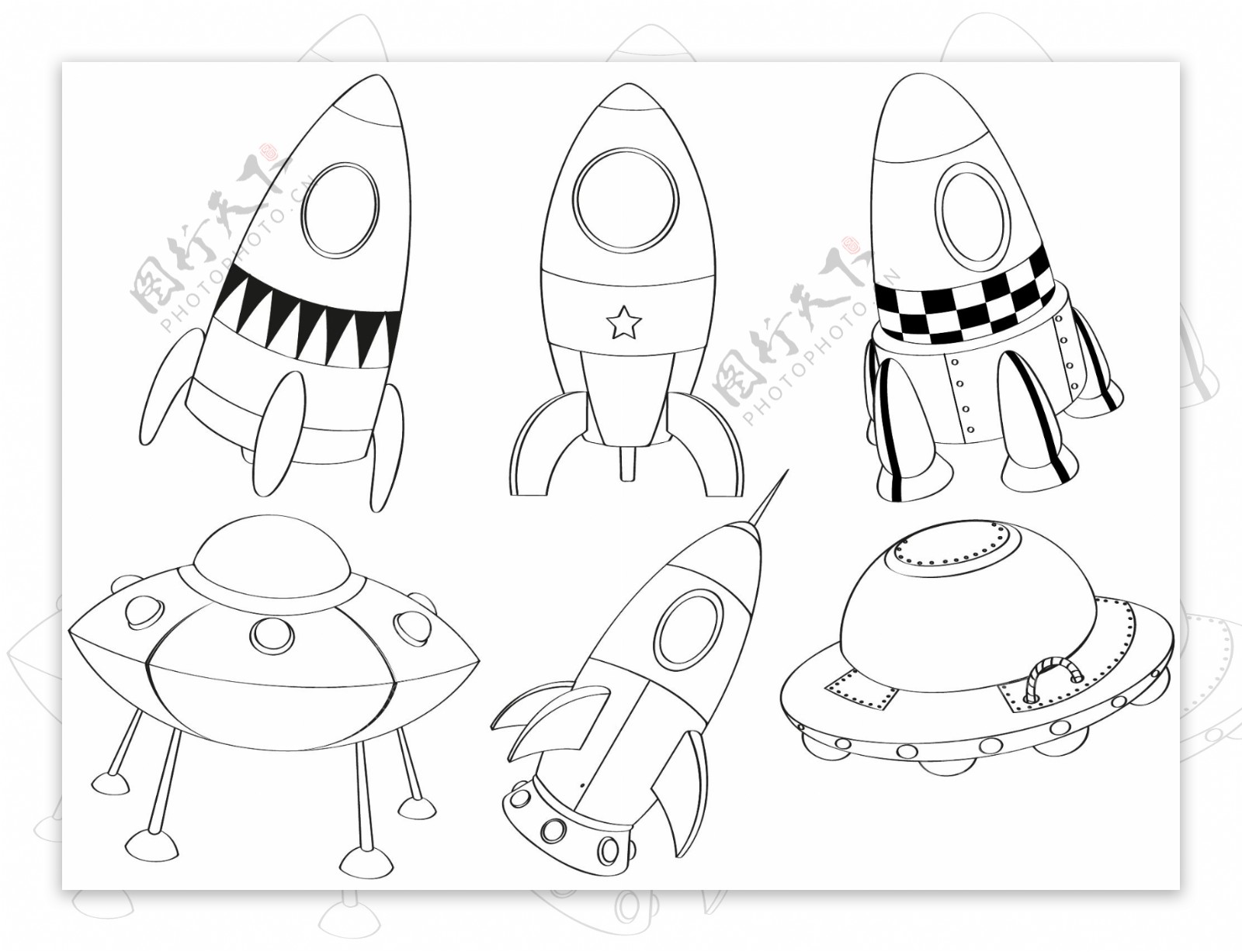 创意宇航宇宙主题卡通矢量素材