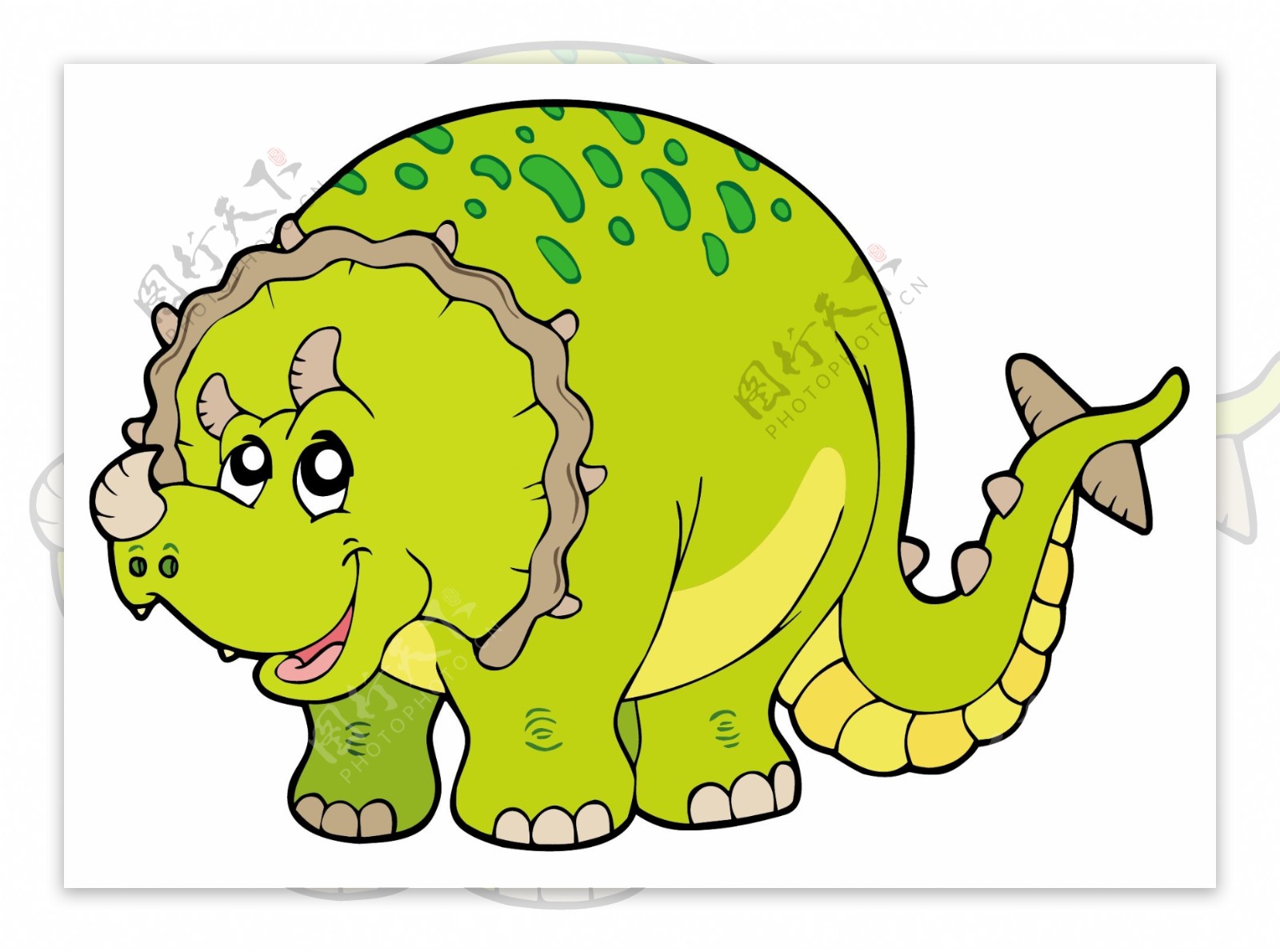绿色卡通恐龙形象