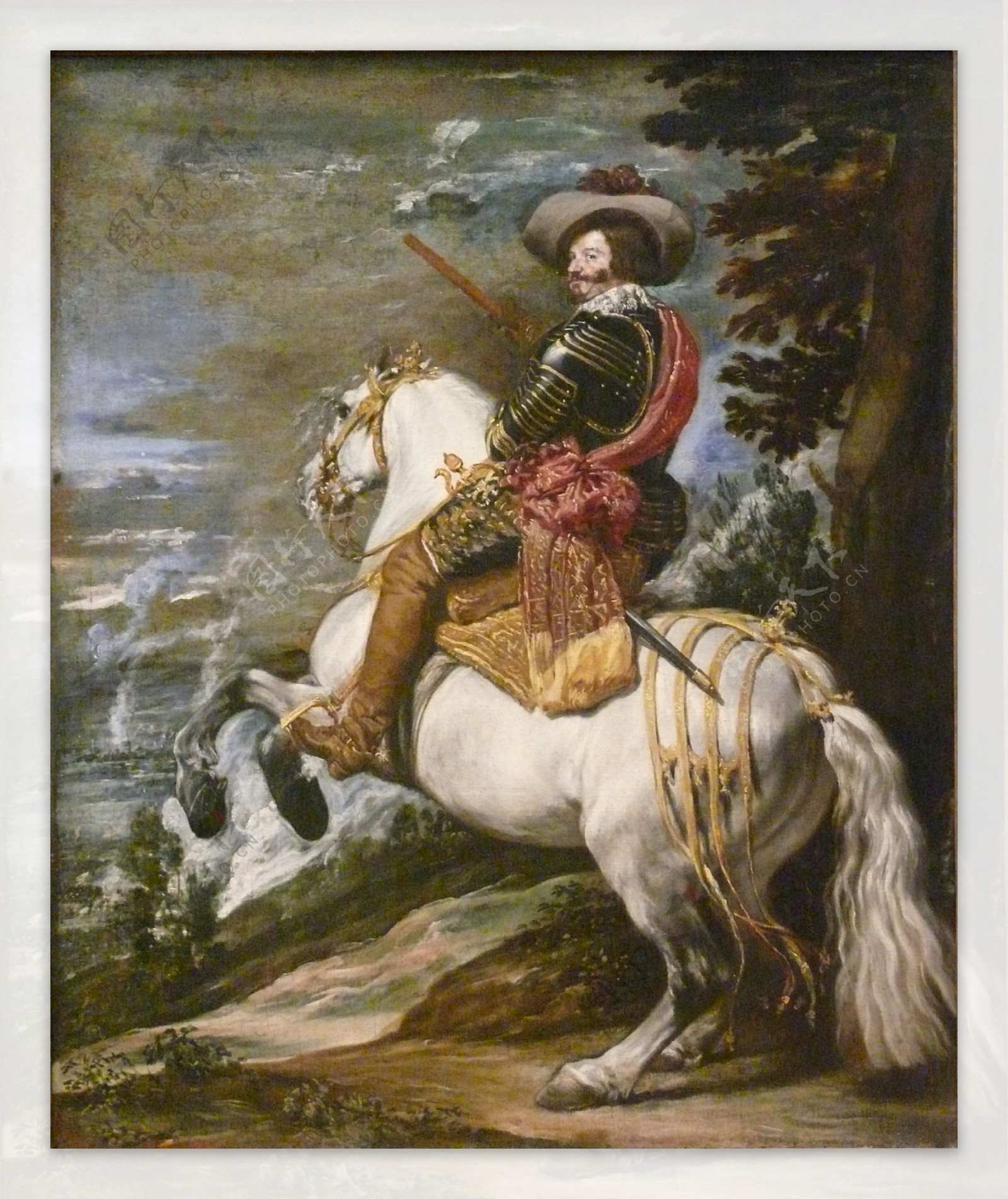 骑马的人物肖像画图片