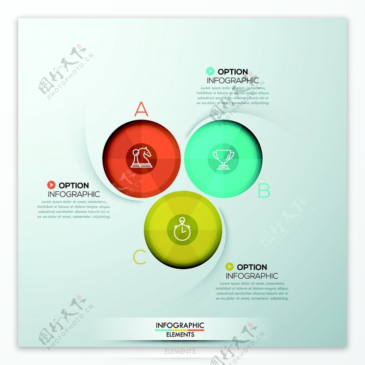 彩色圆环图表图片2