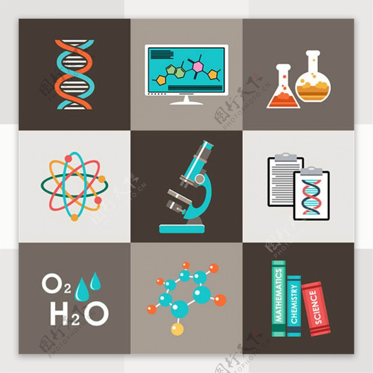 科学实验元素