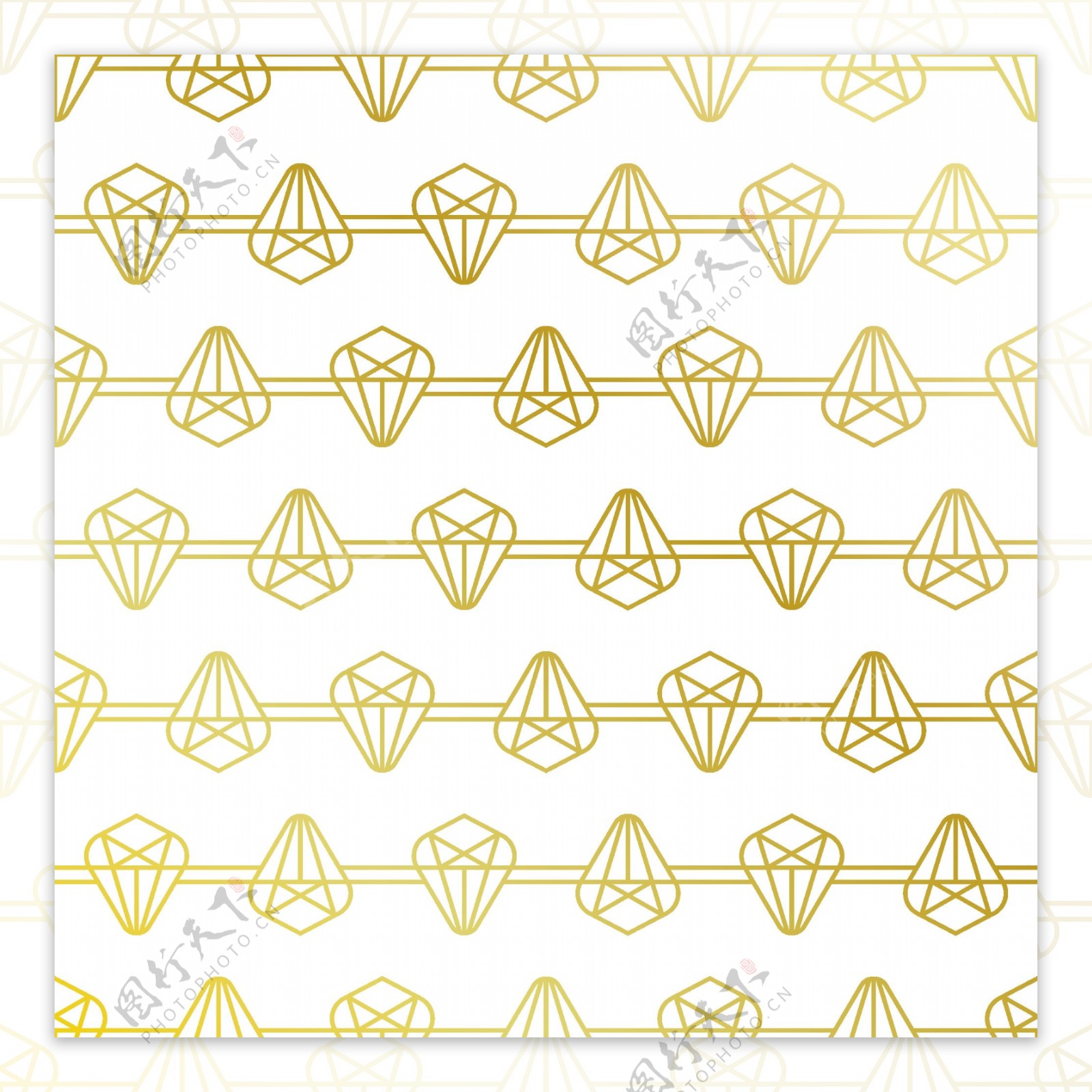 金色钻石装饰图案背景