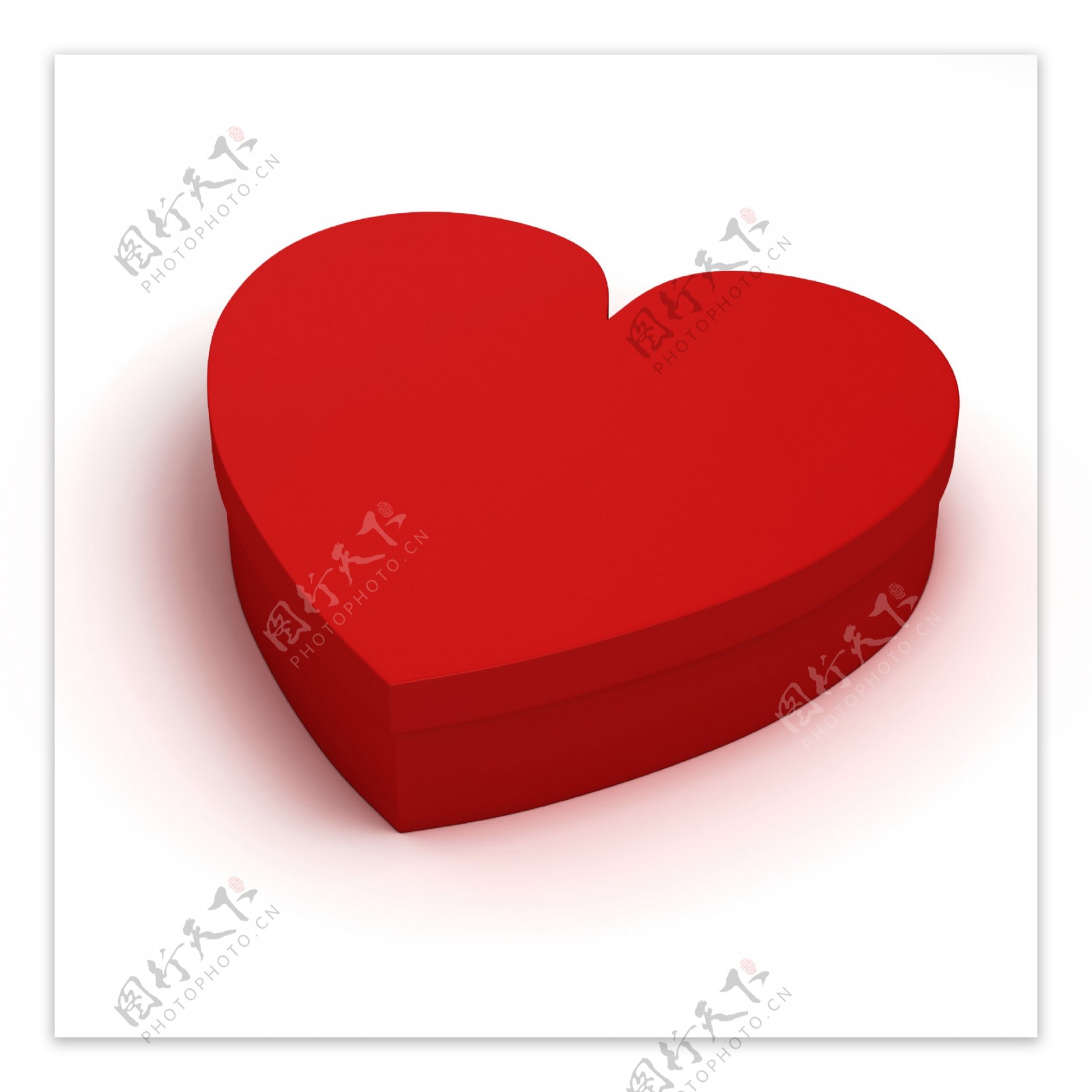 红色心形礼物盒图片