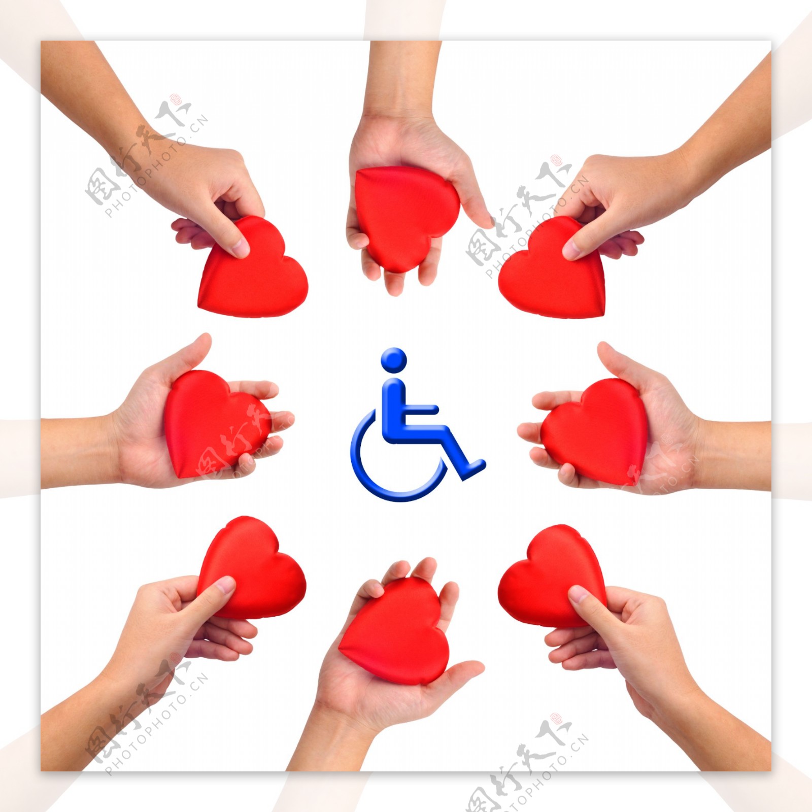爱心关爱残疾人图片