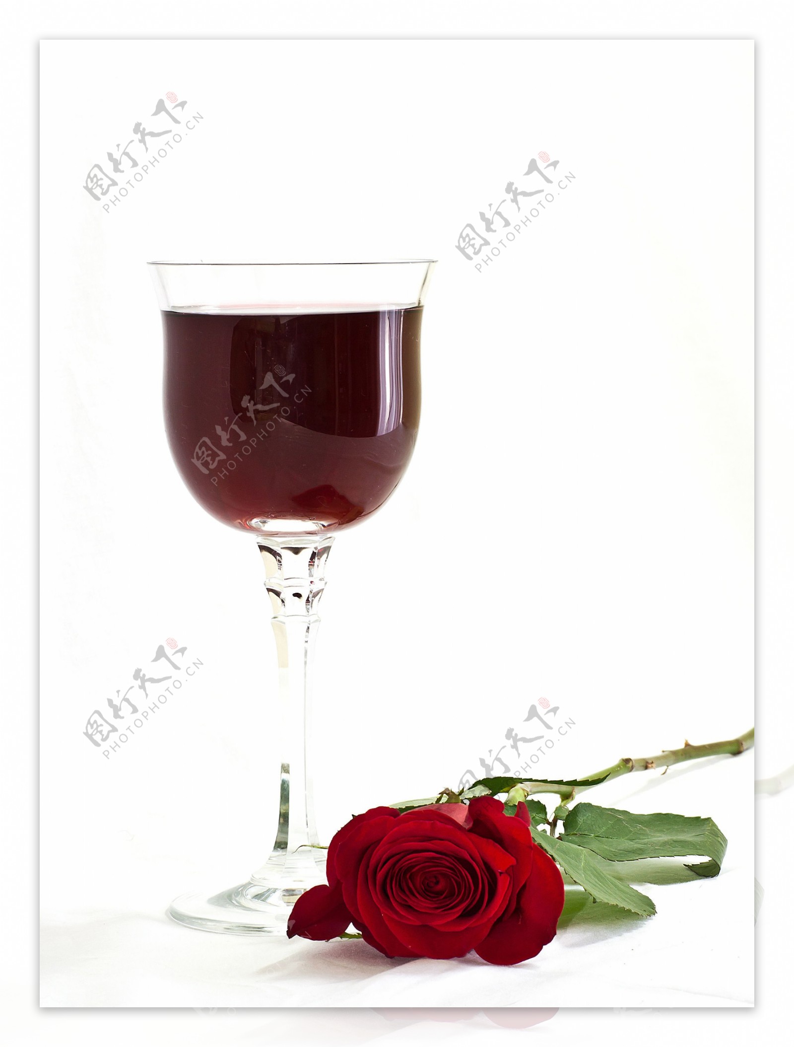 葡萄酒玻璃玫瑰