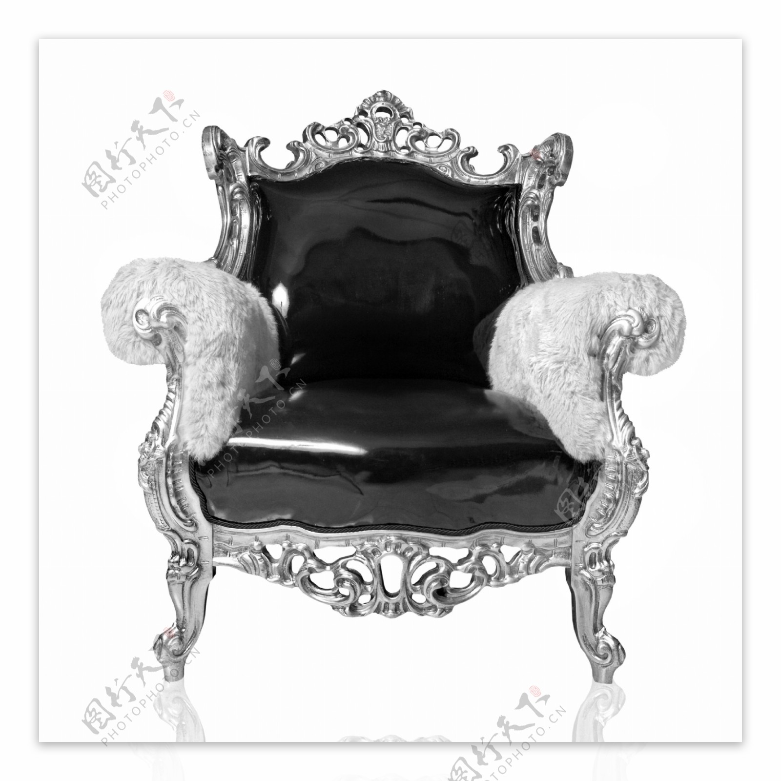 欧式沙发椅的黑白照片图片图片