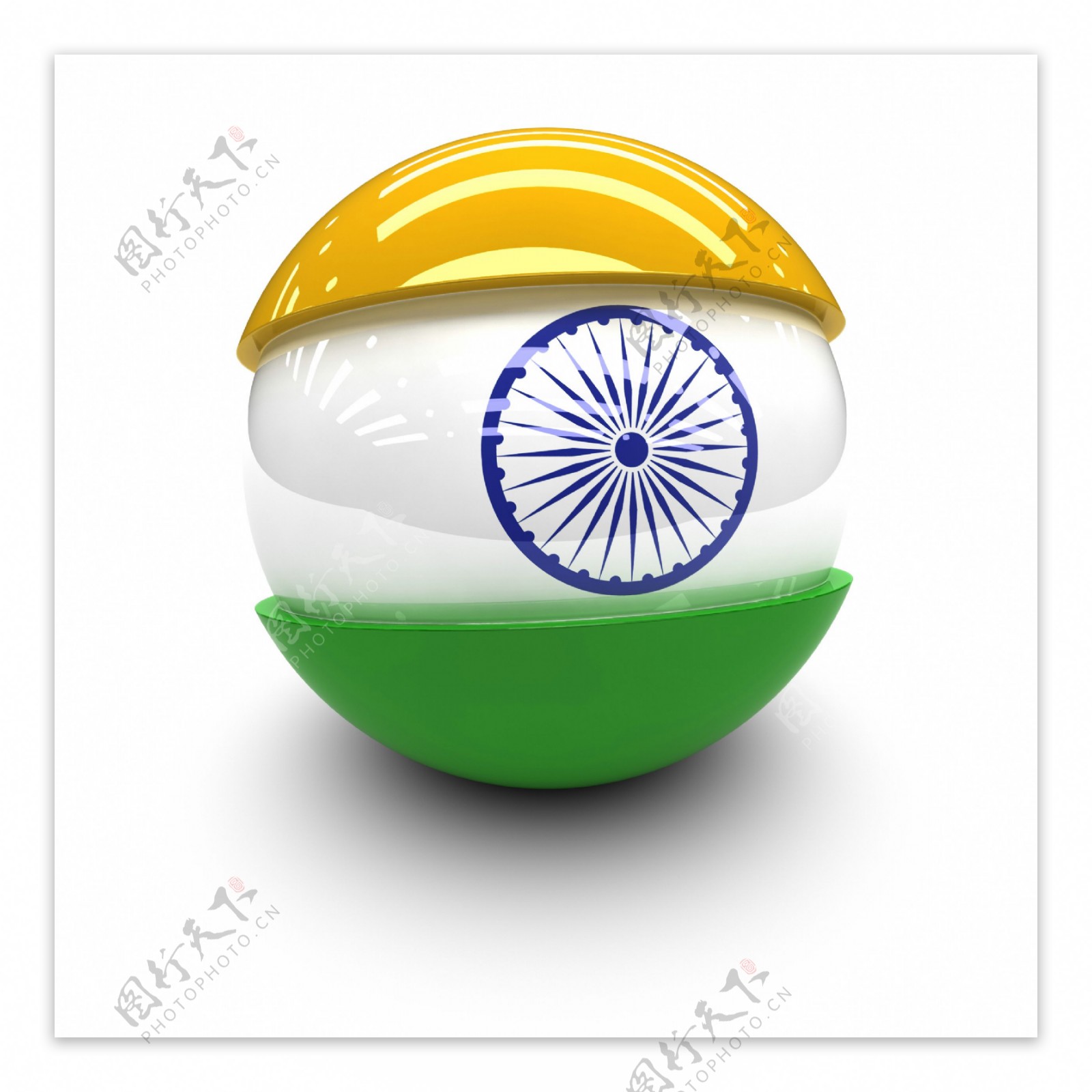 印度国旗球体图片