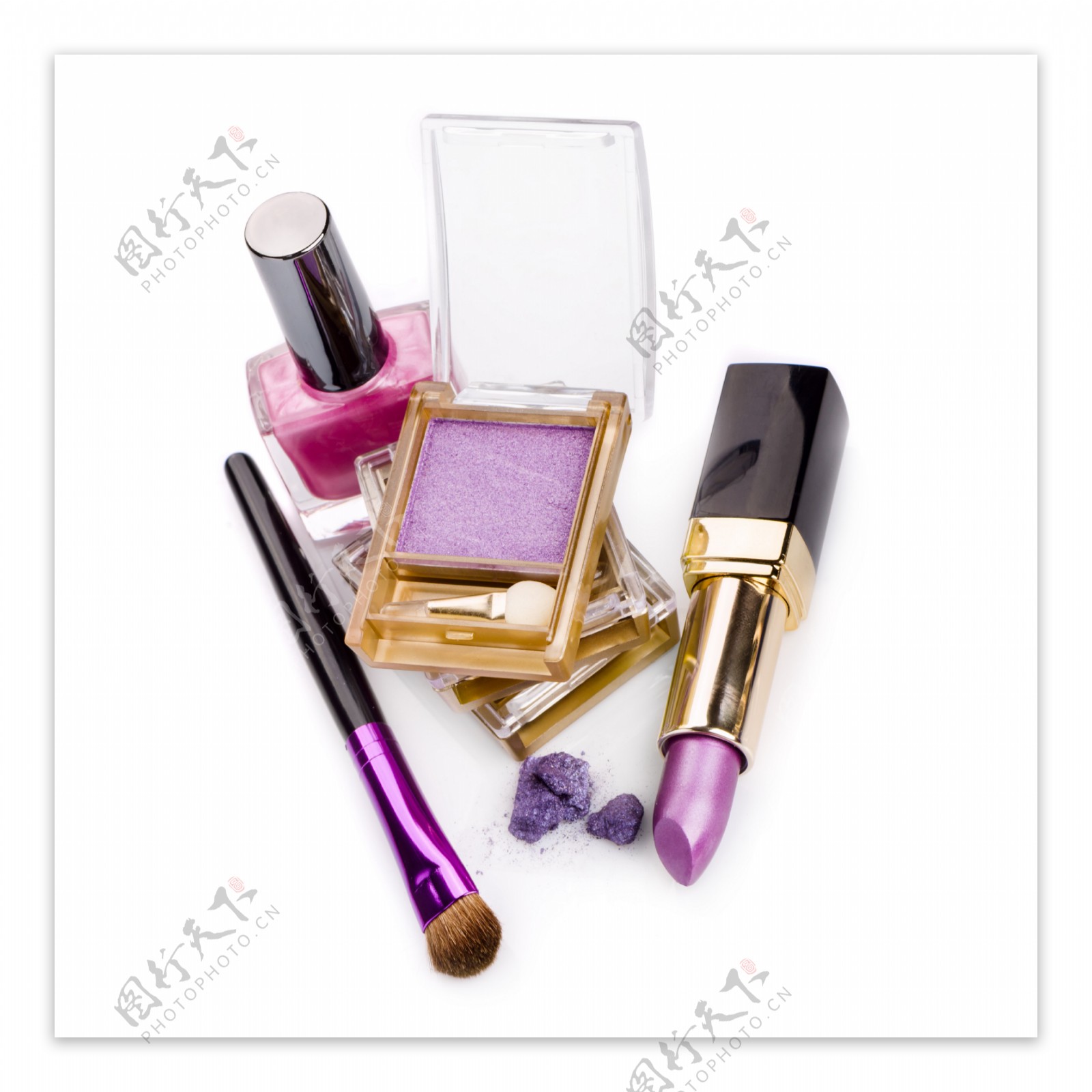 粉紫色系列彩妆图片