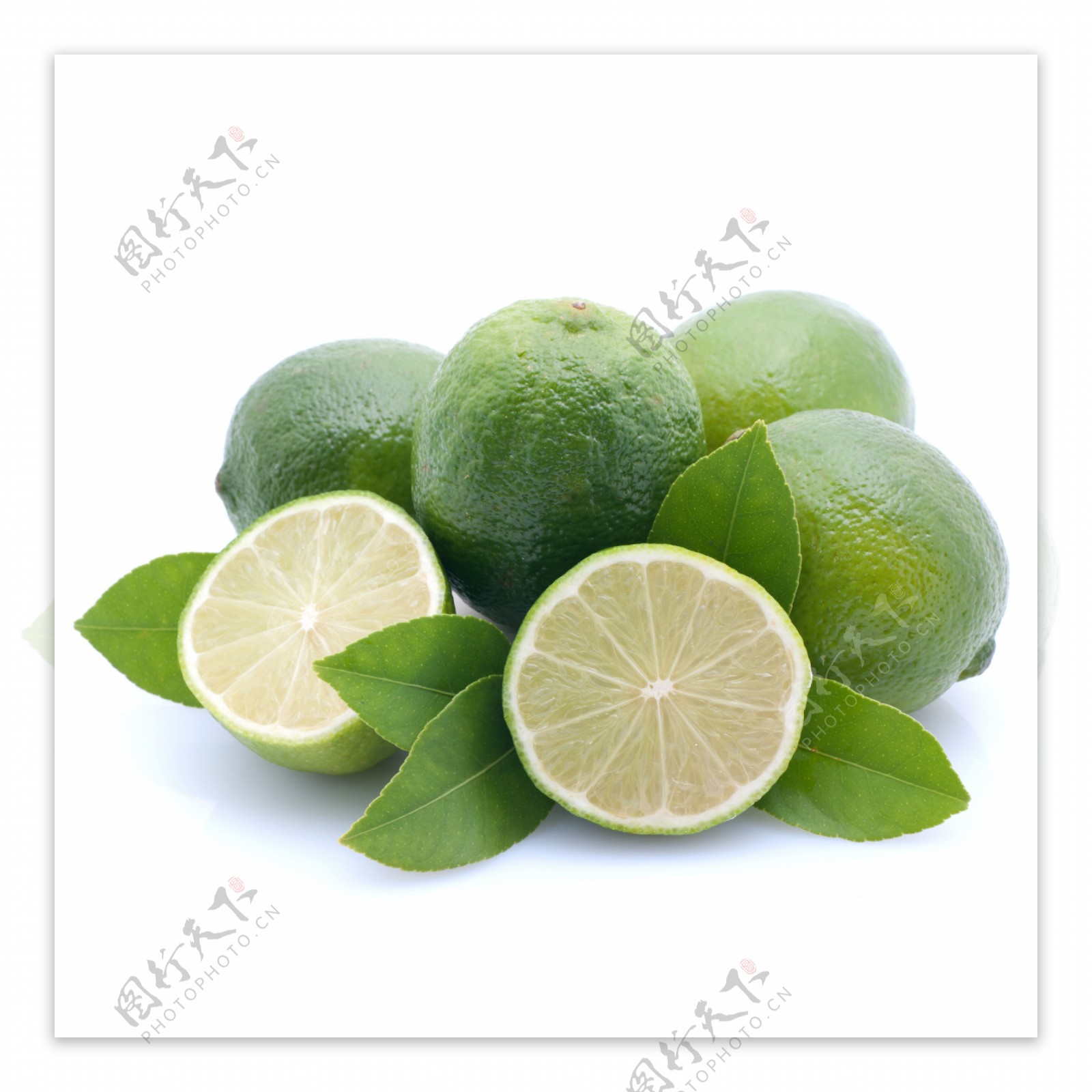 高清新鲜水果柠檬叶子图片素材