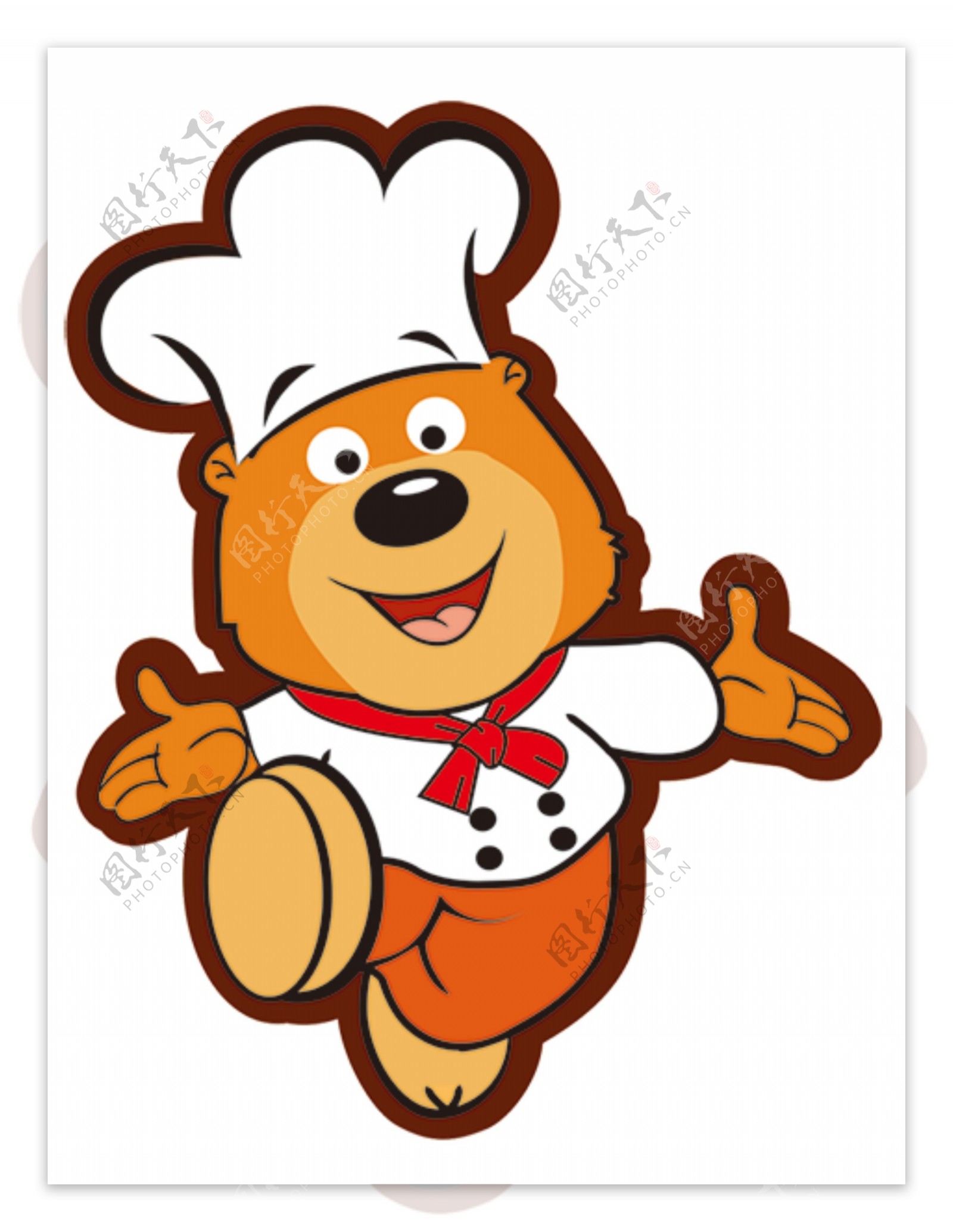 厨师卡通小熊