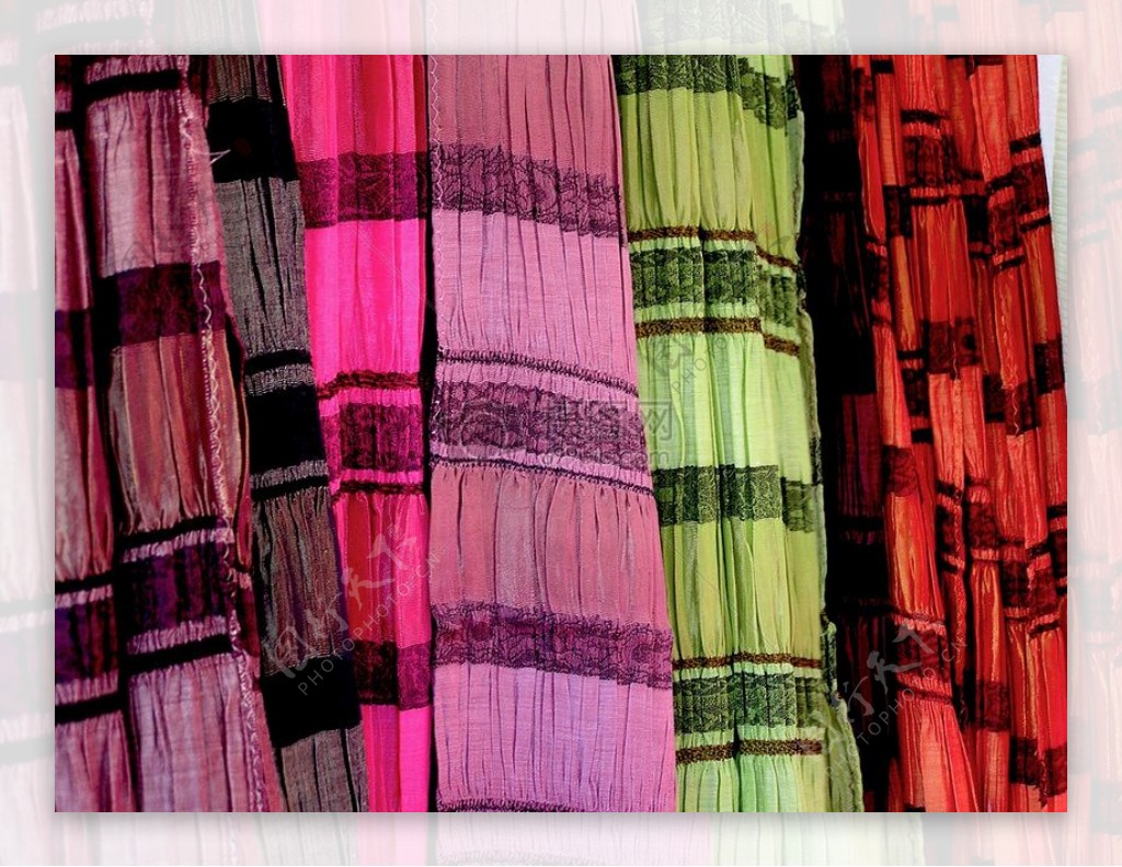 彩色丝带织物