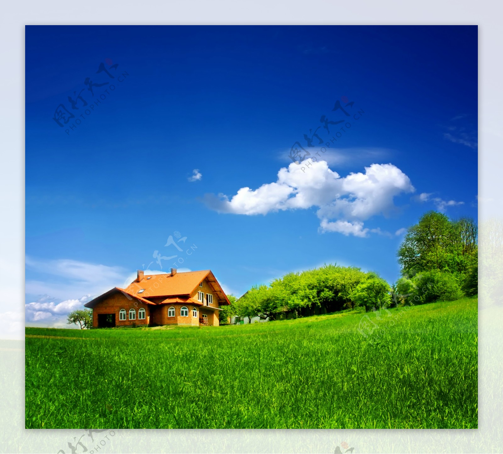 草原上的房子图片
