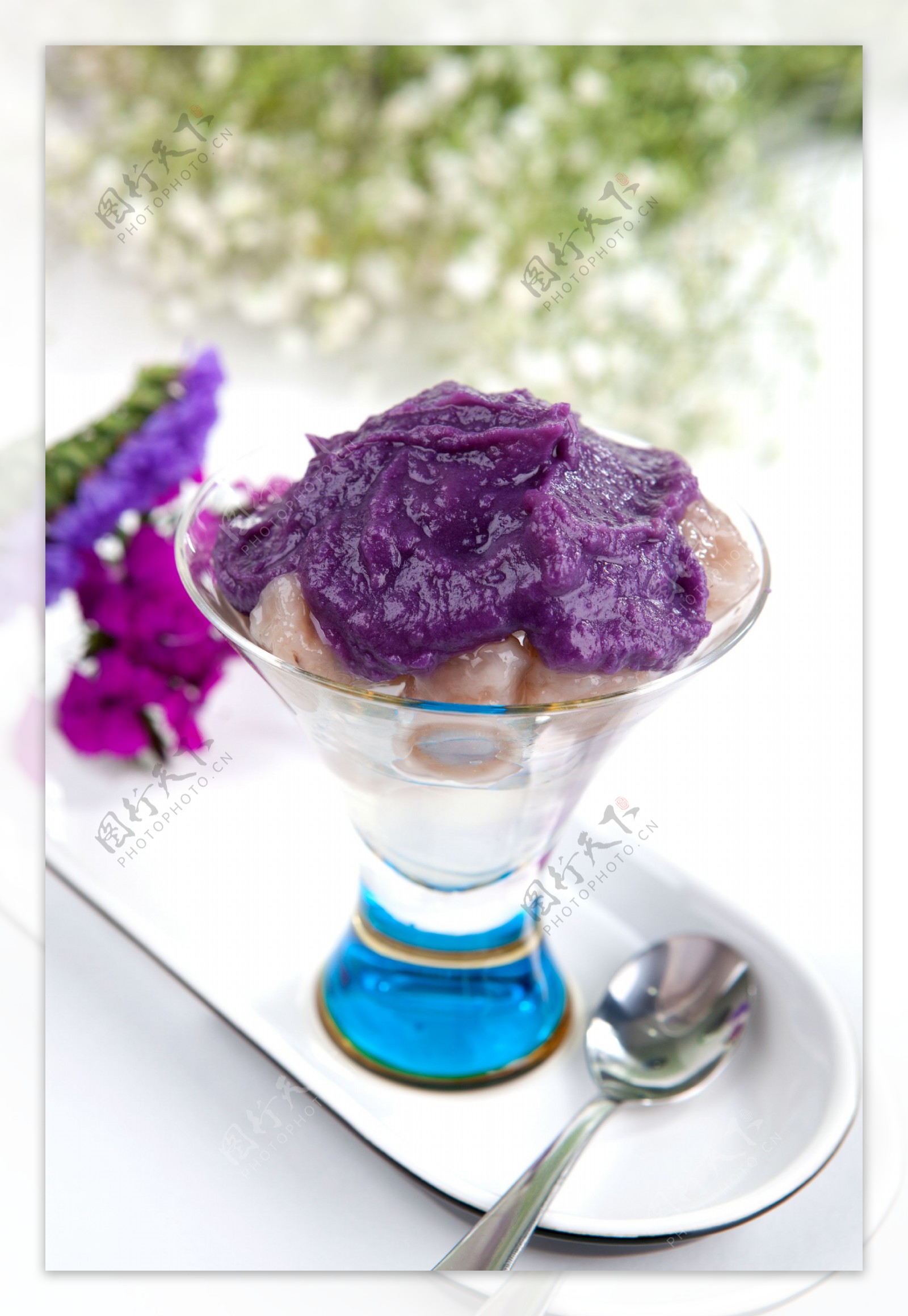 浪漫紫色冰沙图片