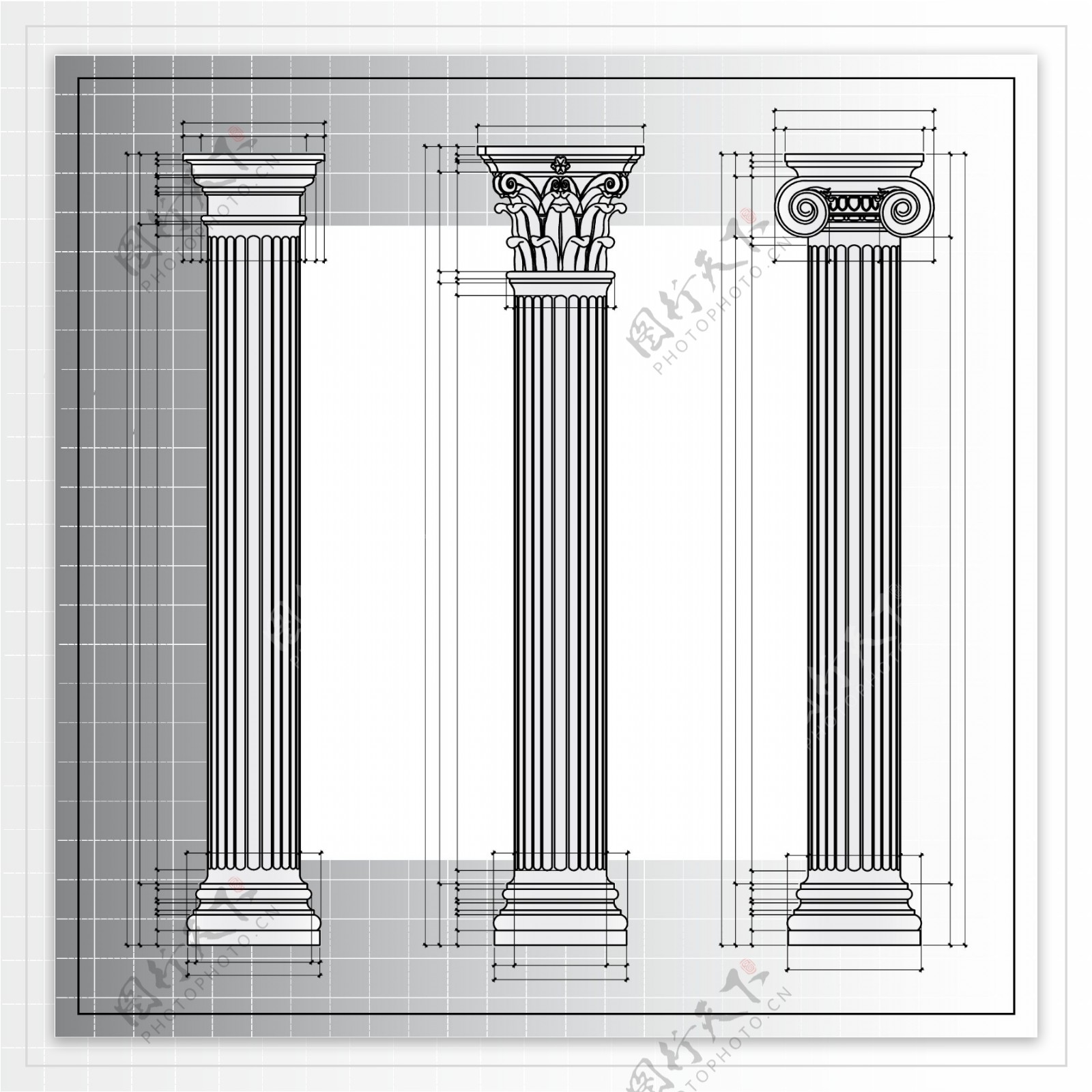 漂亮的罗马柱设计图