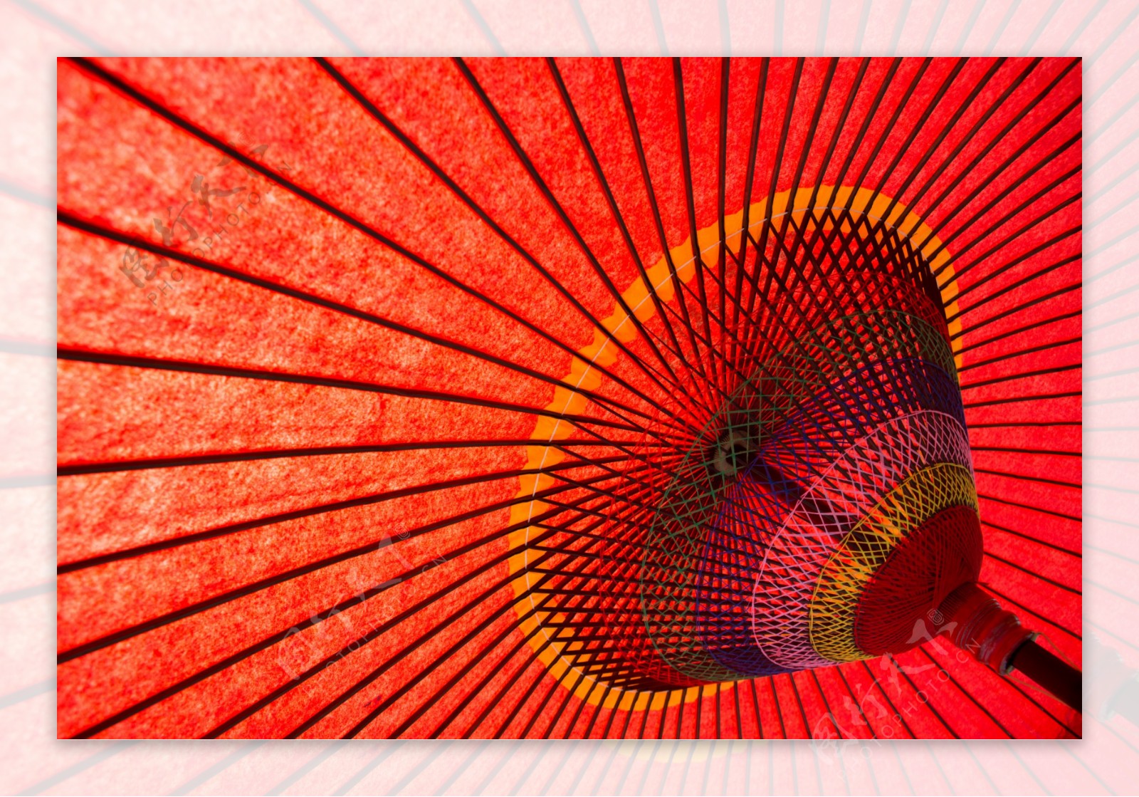 日本红色纸伞
