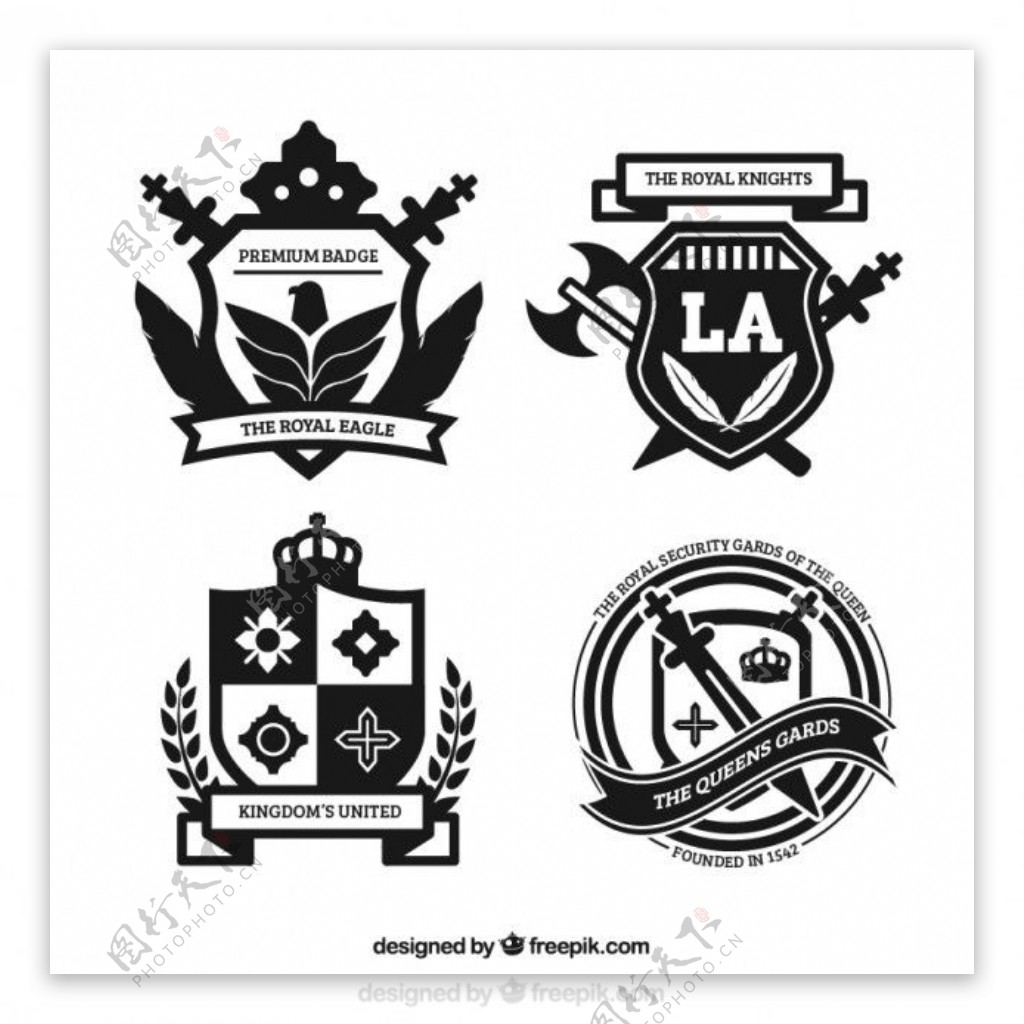 装饰风格的皇家徽章