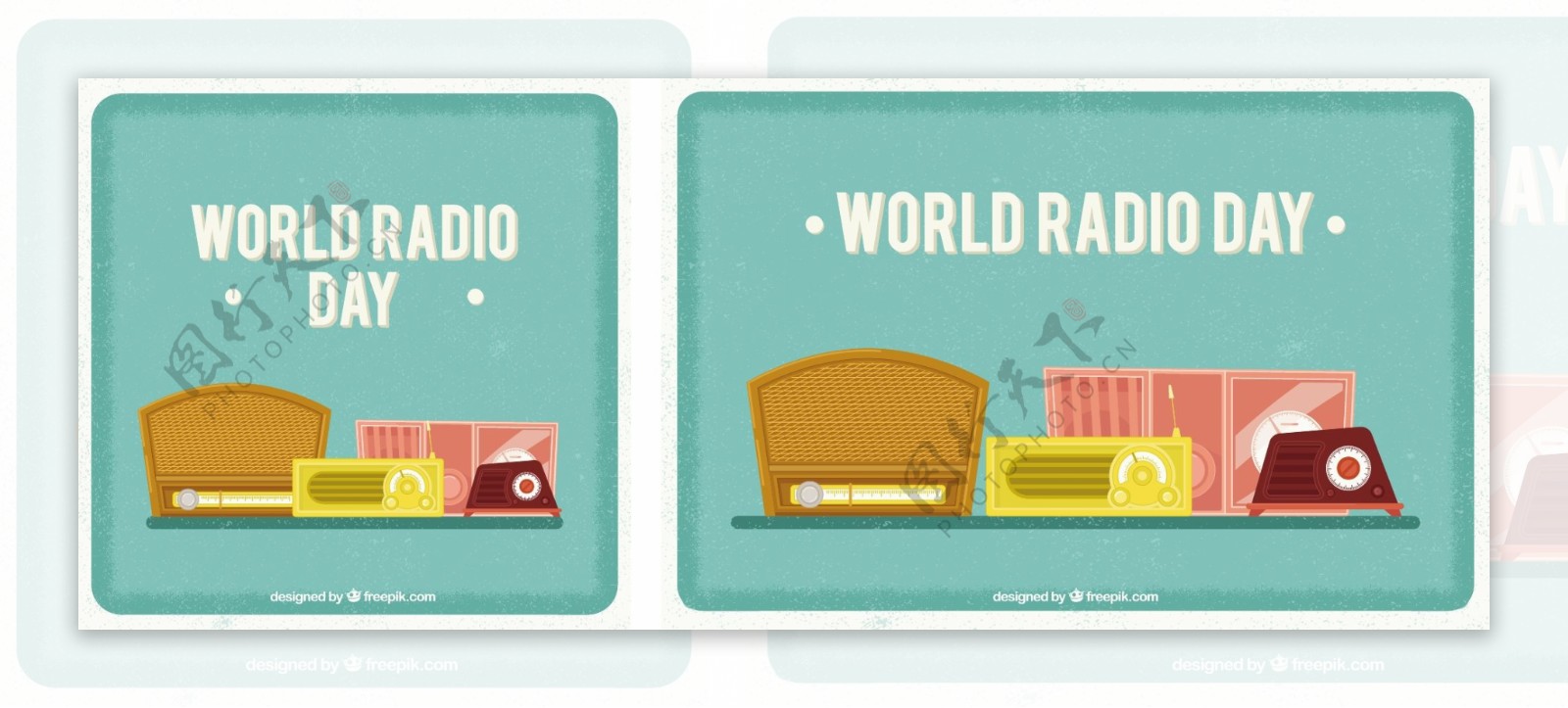 老式收音机背景在平面设计