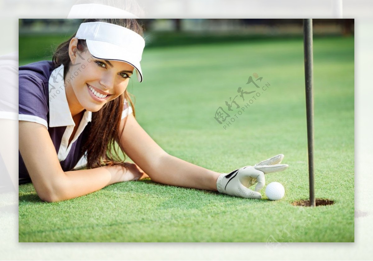 美女高尔夫球运动员图片