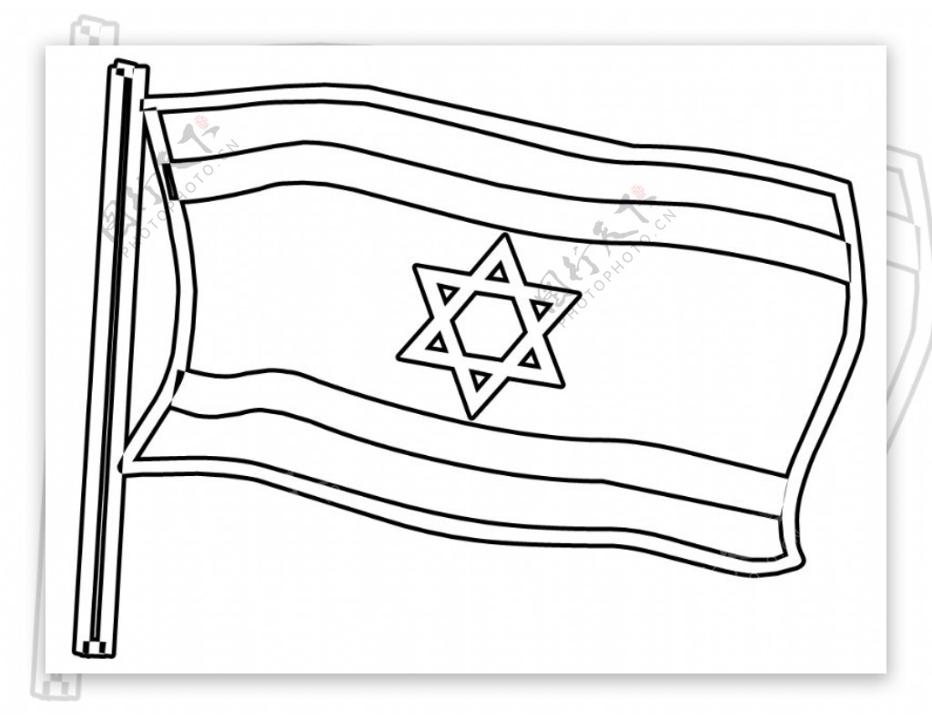 以色列黑白旗