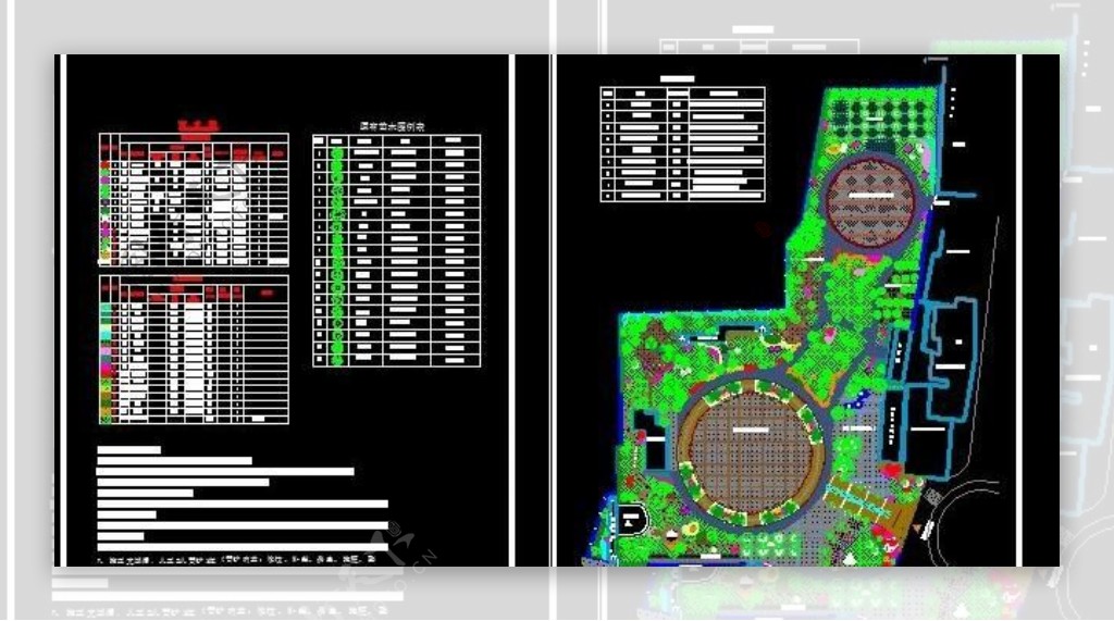 公园绿化设计布置施工图