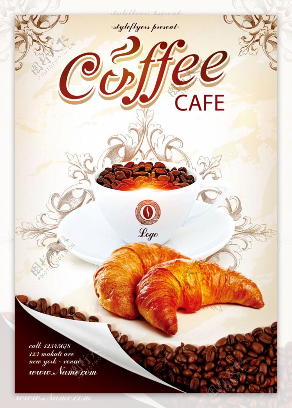 咖啡主题海报设计免费下载