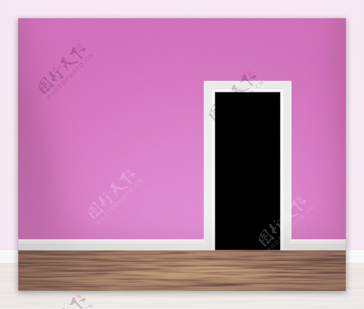 在紫罗兰色的房间的门