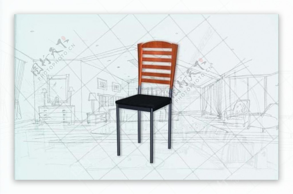 国际主义家具椅子0493D模型