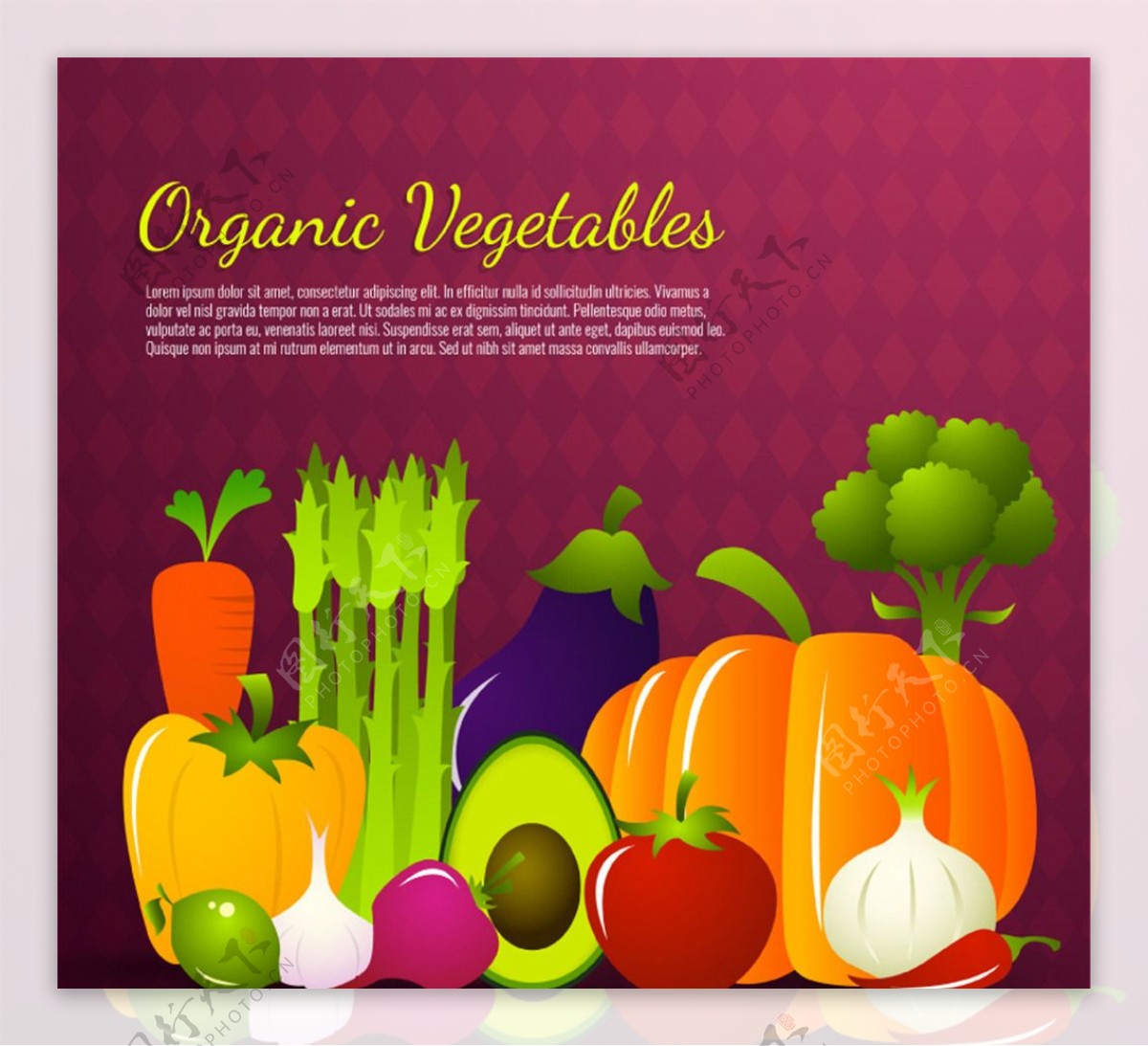 卡通蔬菜设计矢量素材