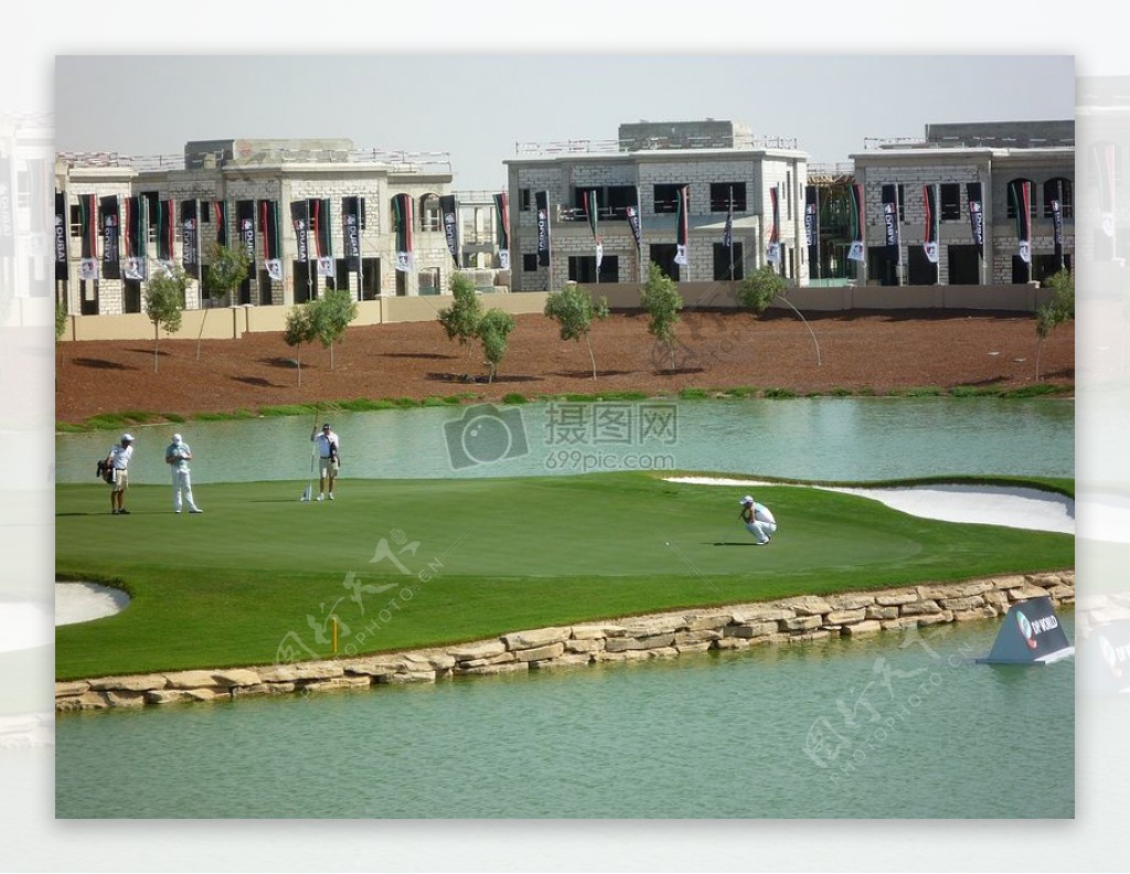 迪拜的高尔夫球场