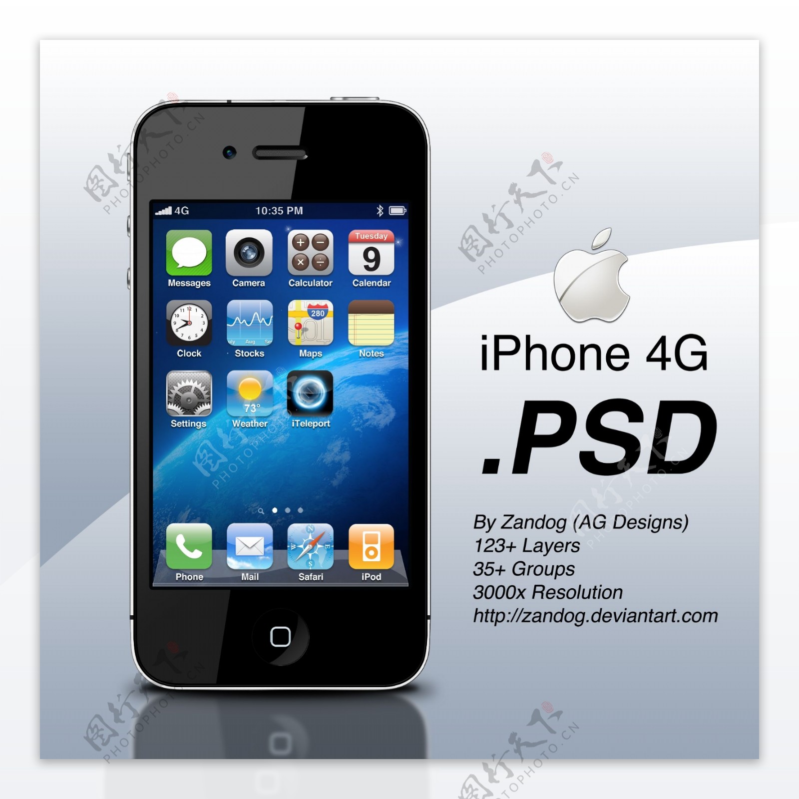 苹果手机PSD素材