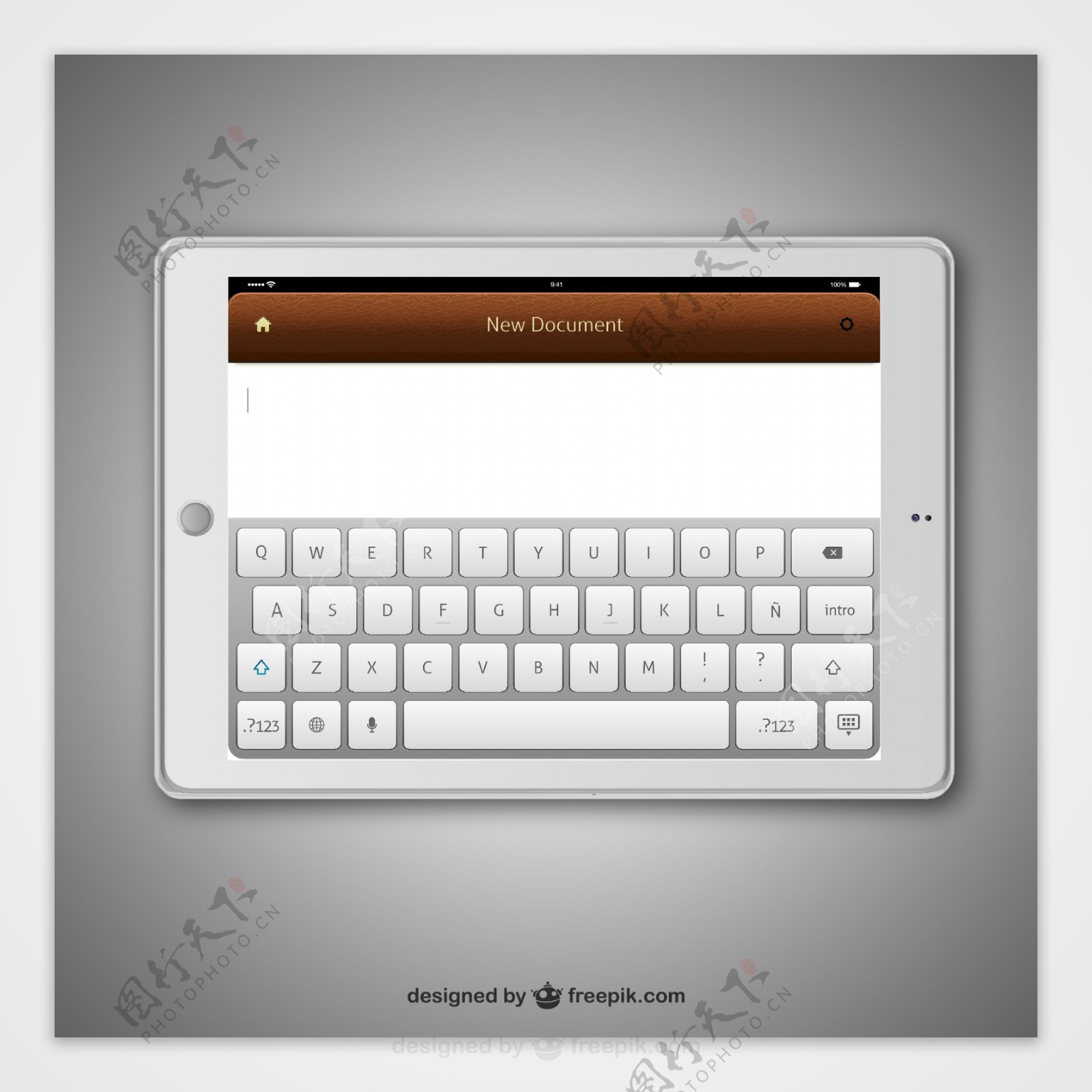 精美平板iPad电脑矢量素材