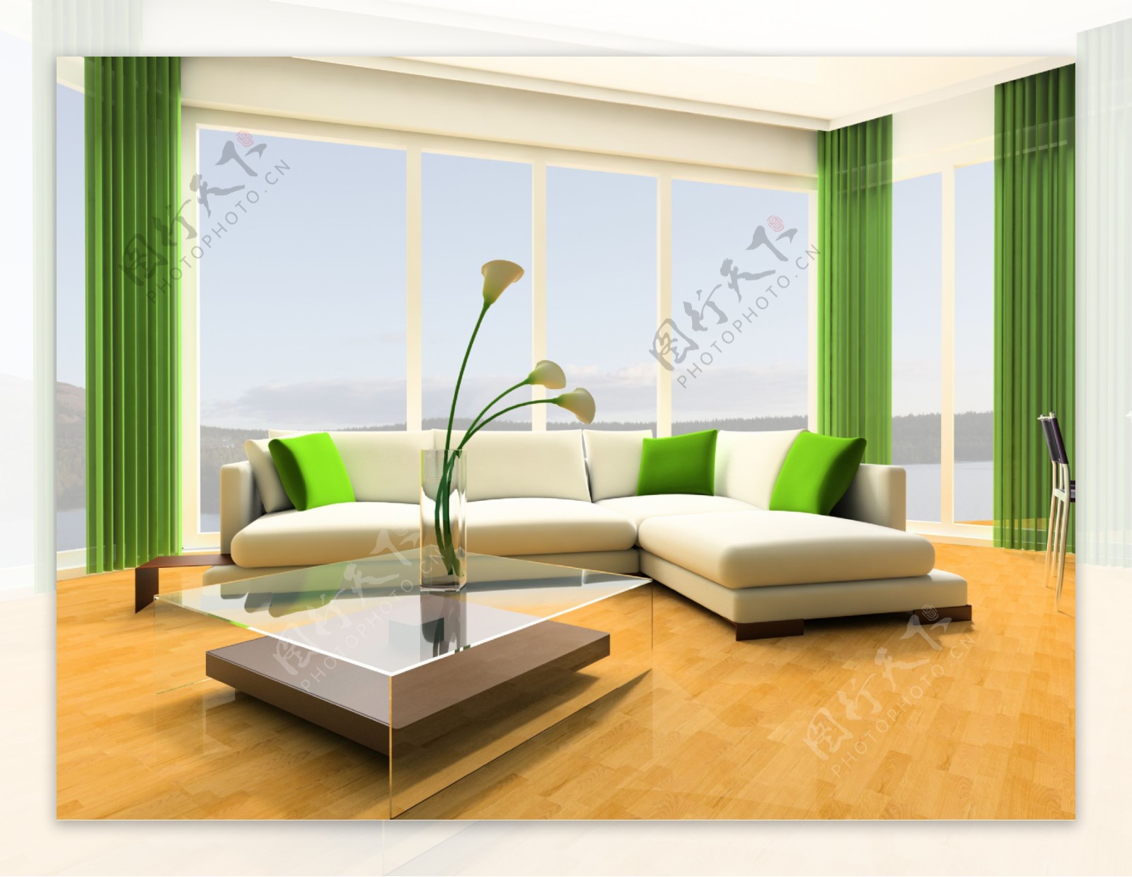绿色客厅设计
