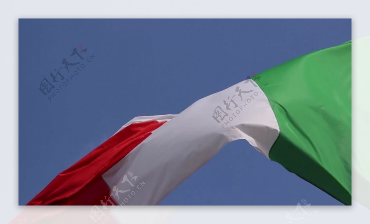 意大利国旗飘扬视频