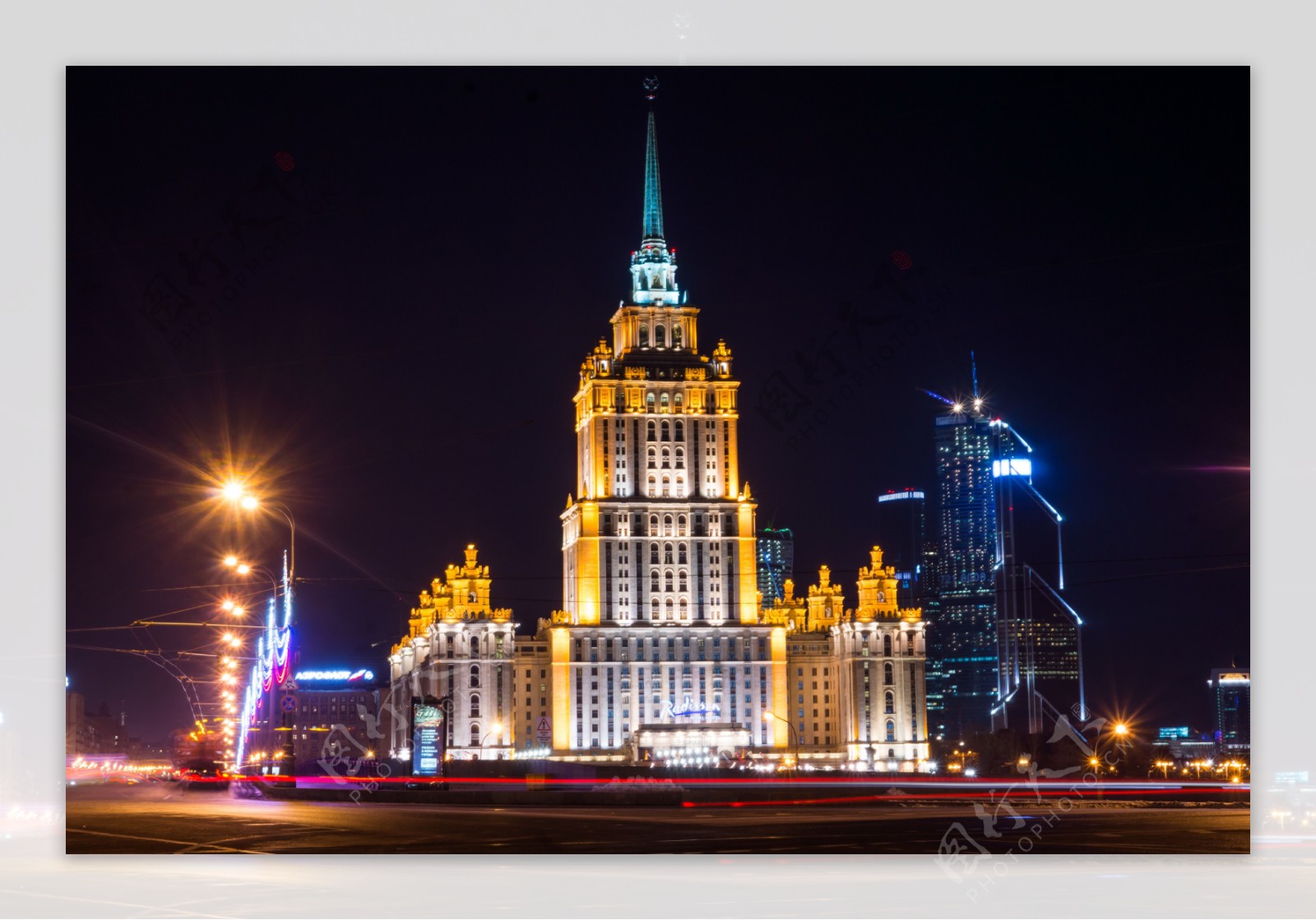 莫斯科城市夜景图片