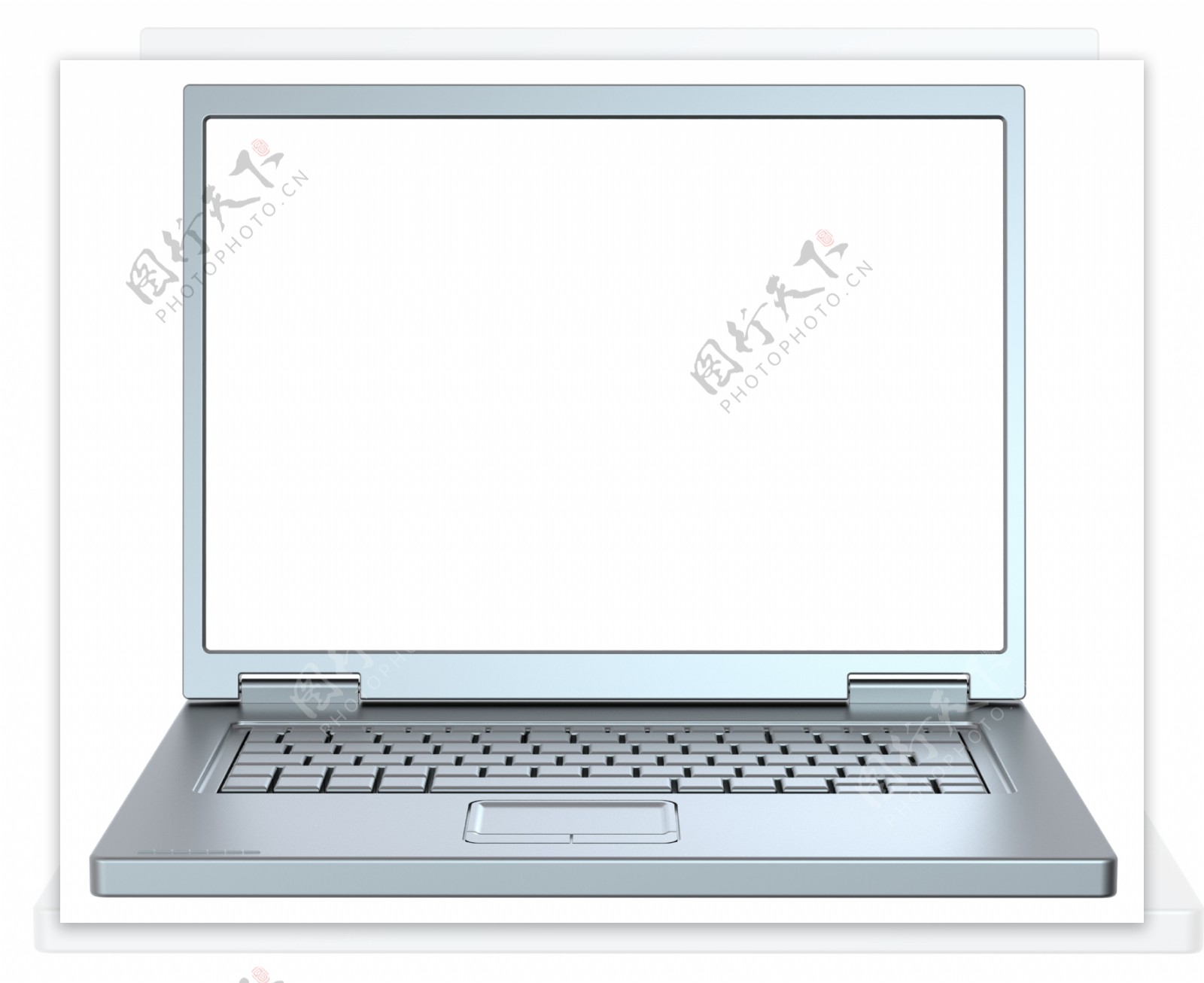 银白色的笔记本电脑上分离