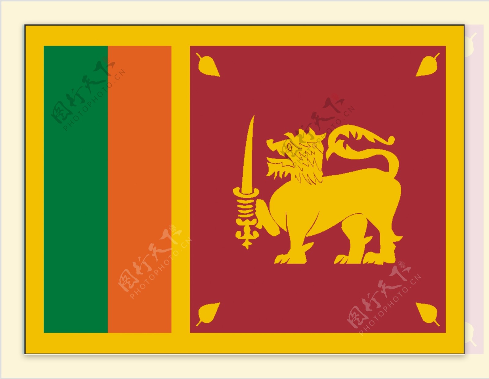 矢量斯里兰卡国旗