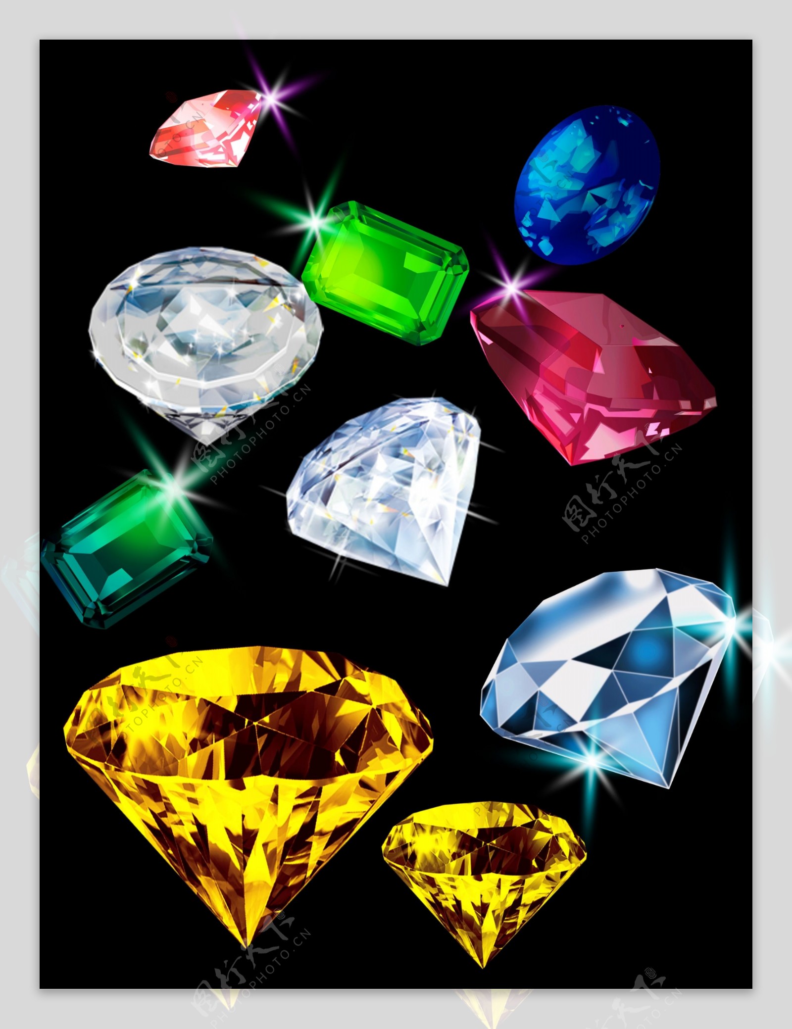 钻石集合各种钻石