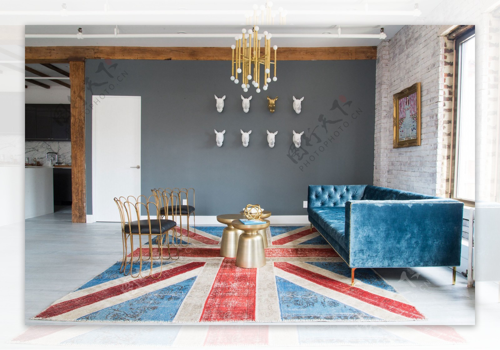 古典美式客厅装修效果图