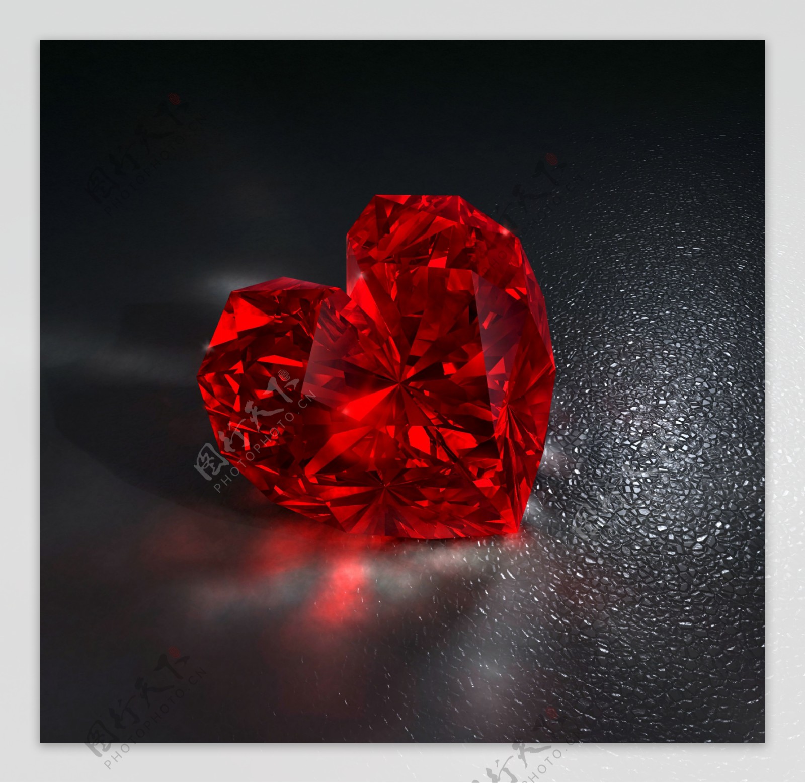 0.74 克拉心形中彩紫粉红色 SI1 净度钻石配粉红色钻石及钻石「爱情」戒指