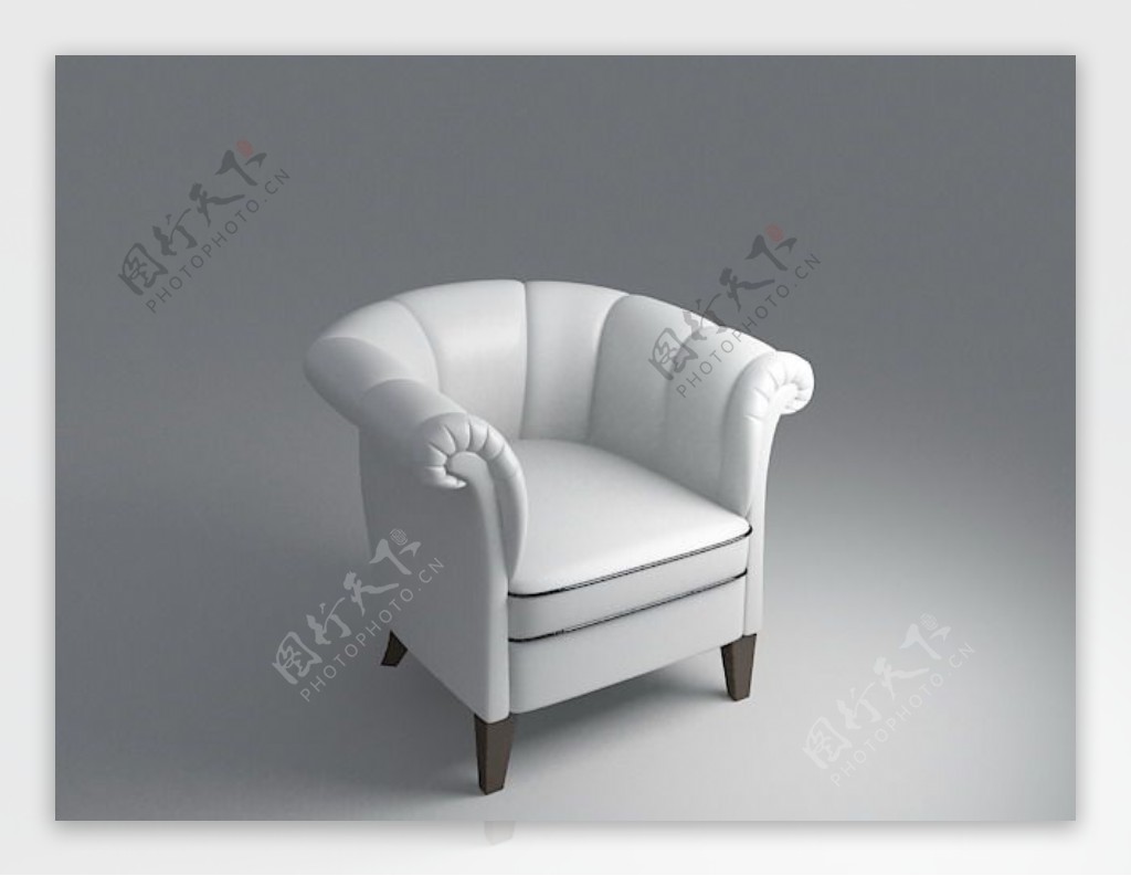 ArmchairClassicp0白色单人沙发