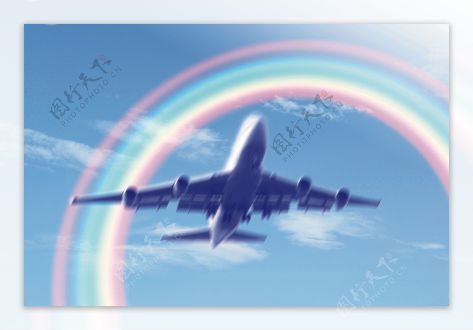 飞机与彩虹