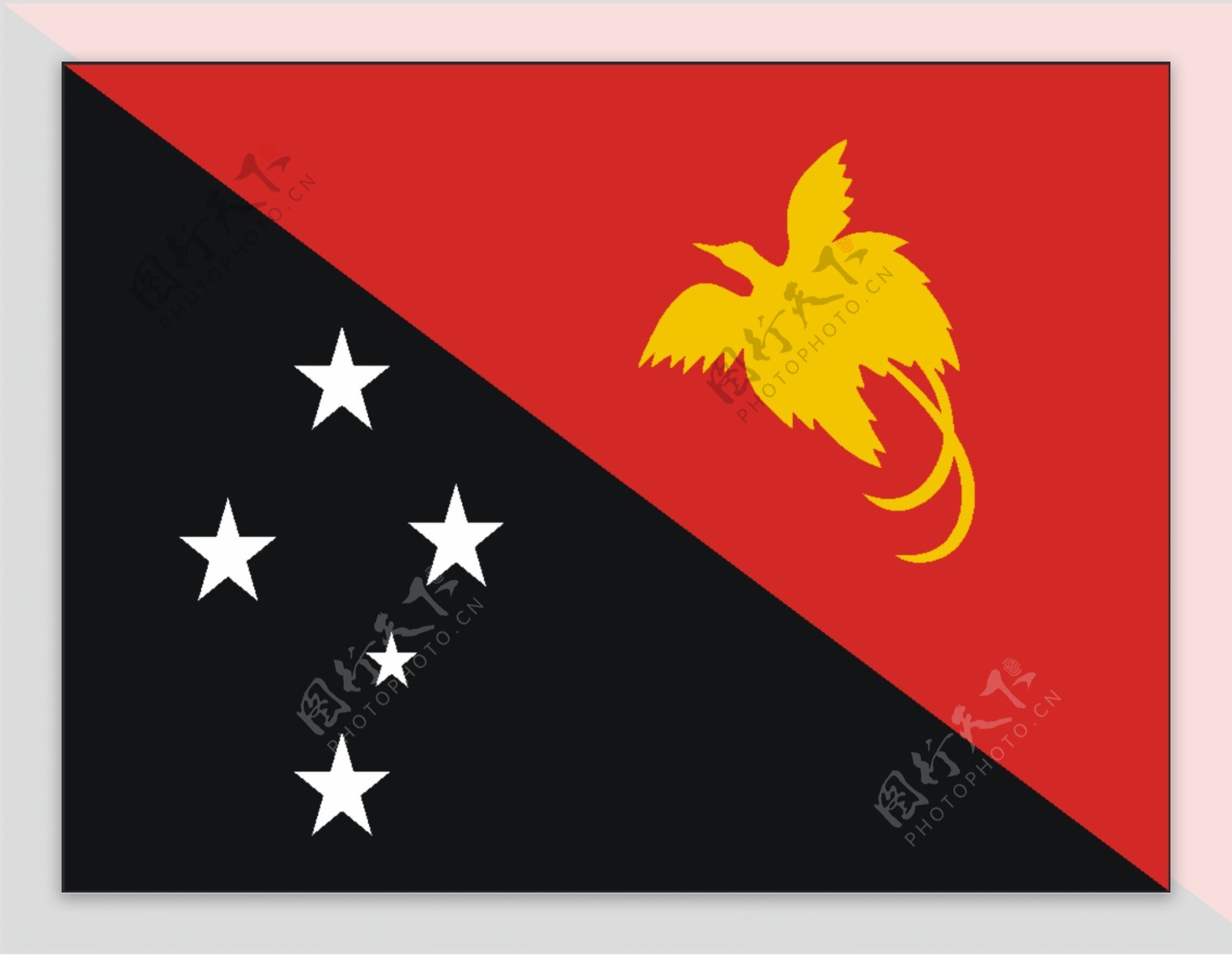 矢量巴布亚新几内亚国旗