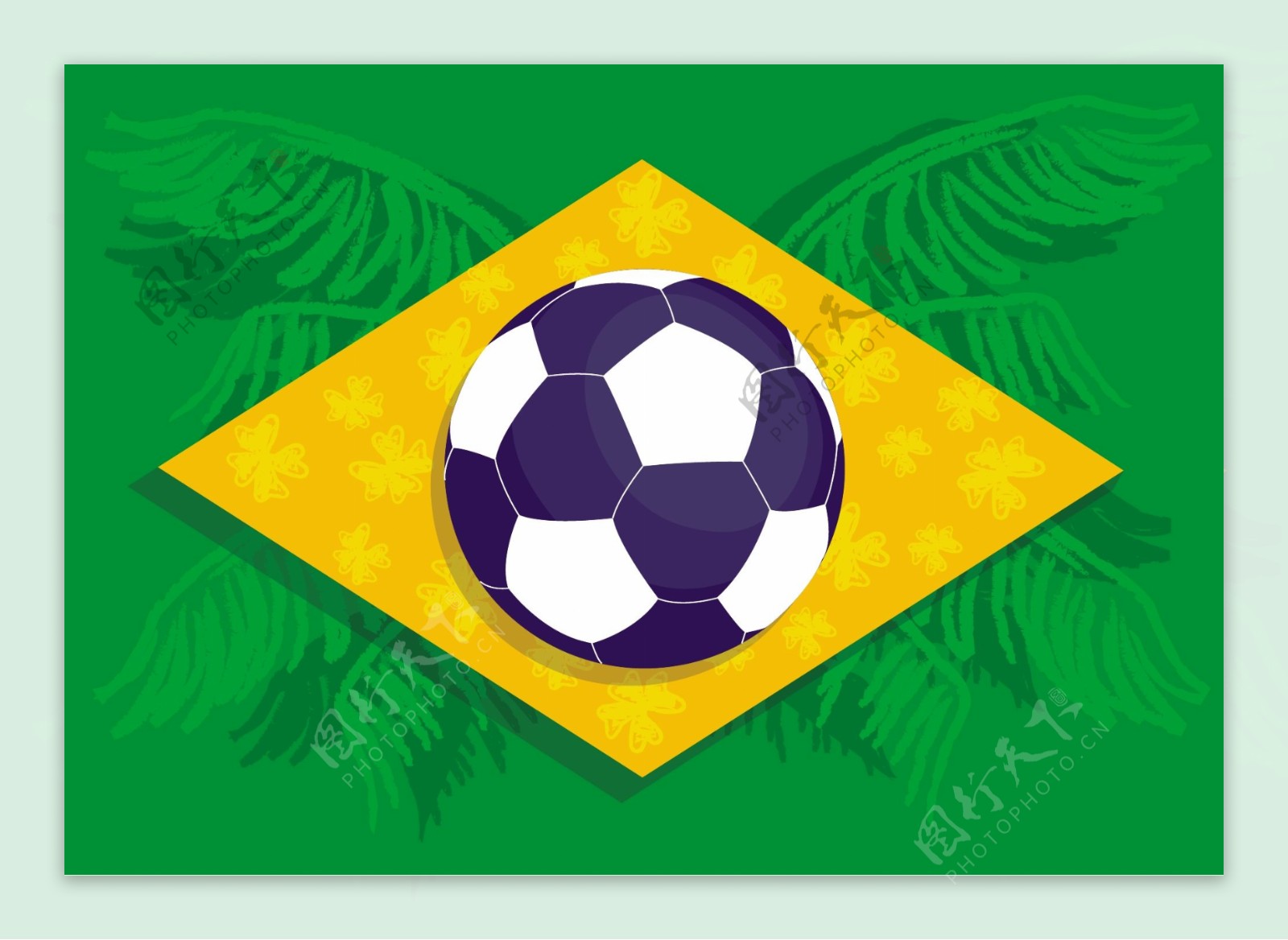 绿色足球世界杯标志