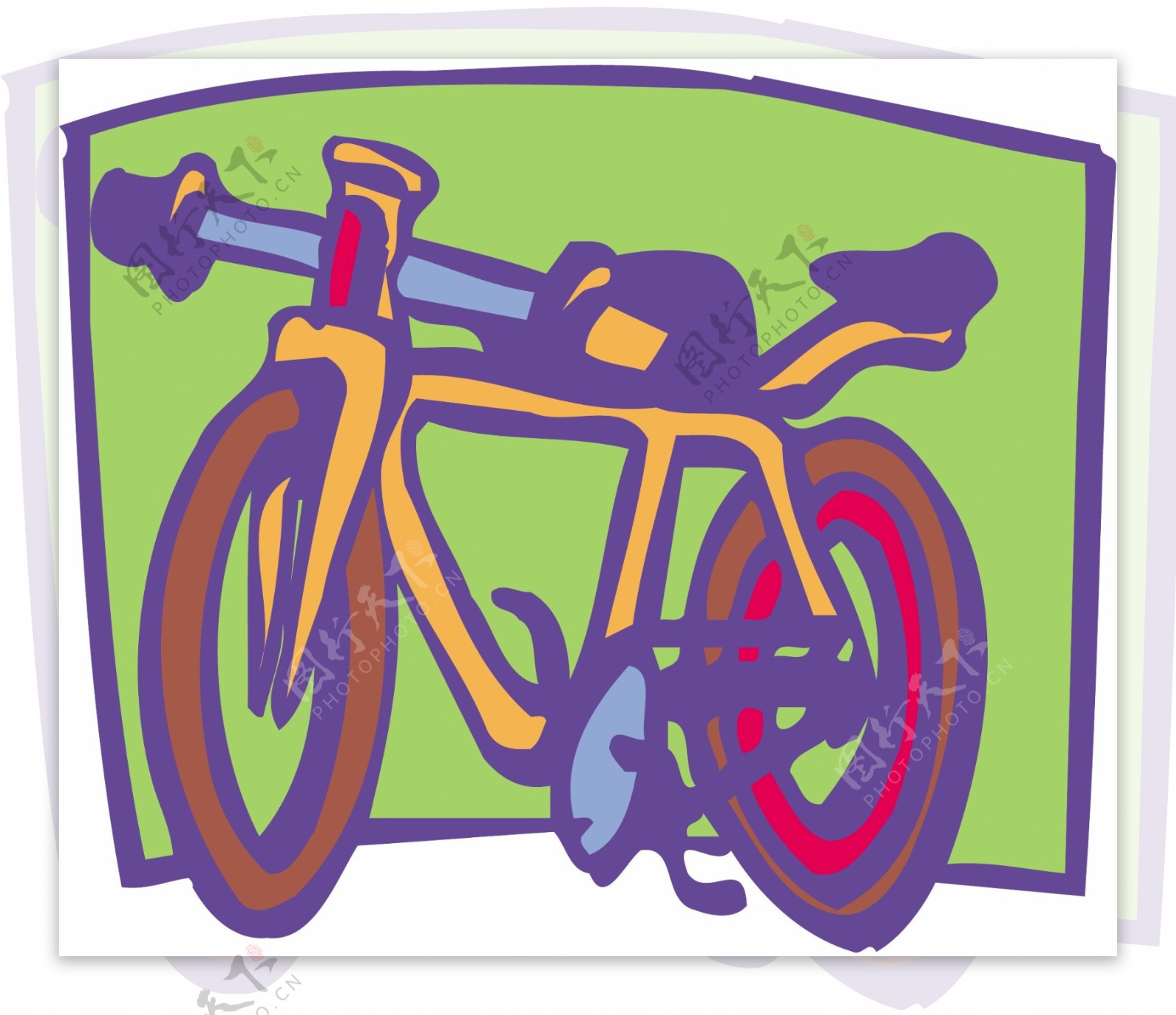 自行车交通工具矢量素材EPS格式0066
